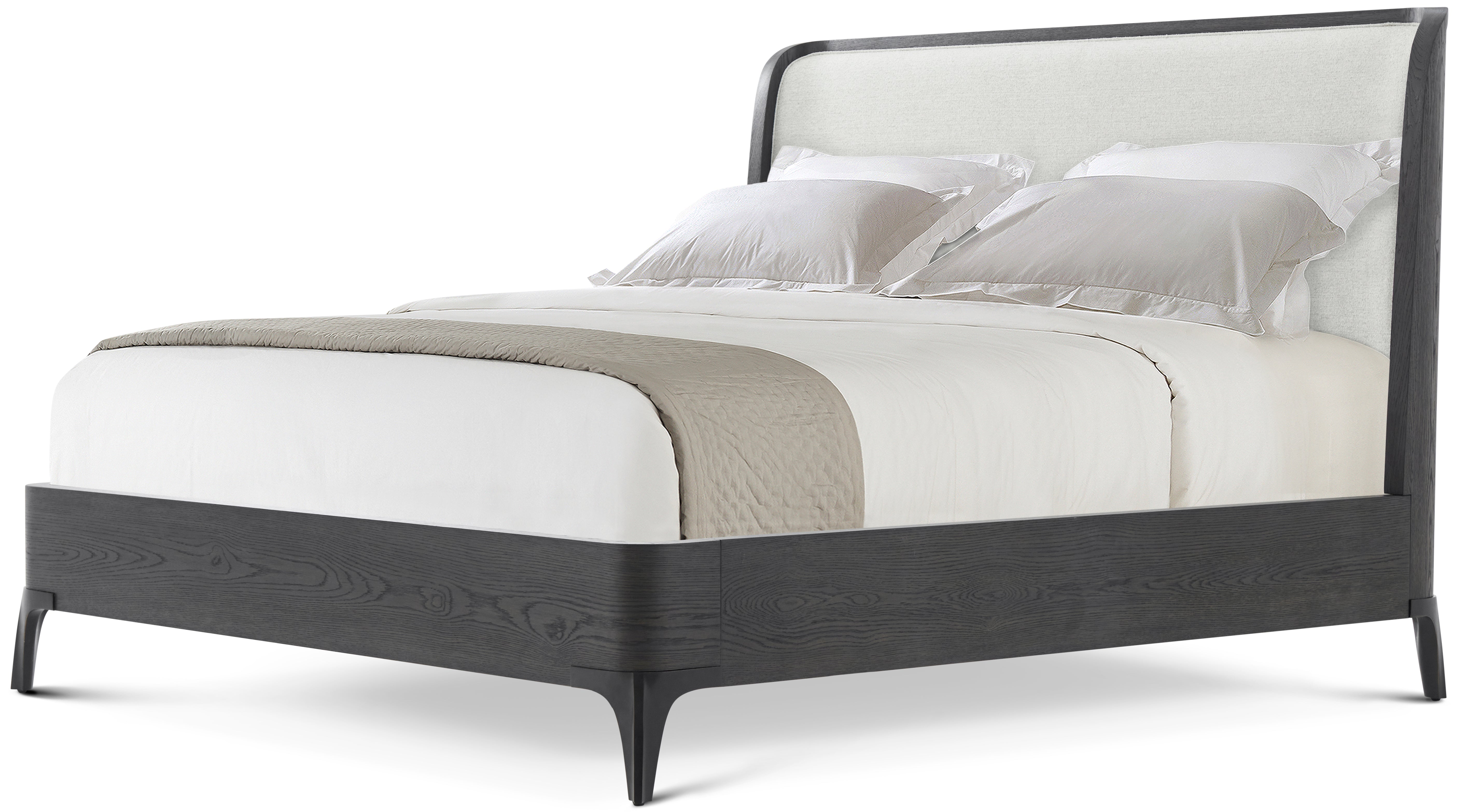 Rome Upholstered King Bed in Solid Wood, Veneer - Theodore Alexander