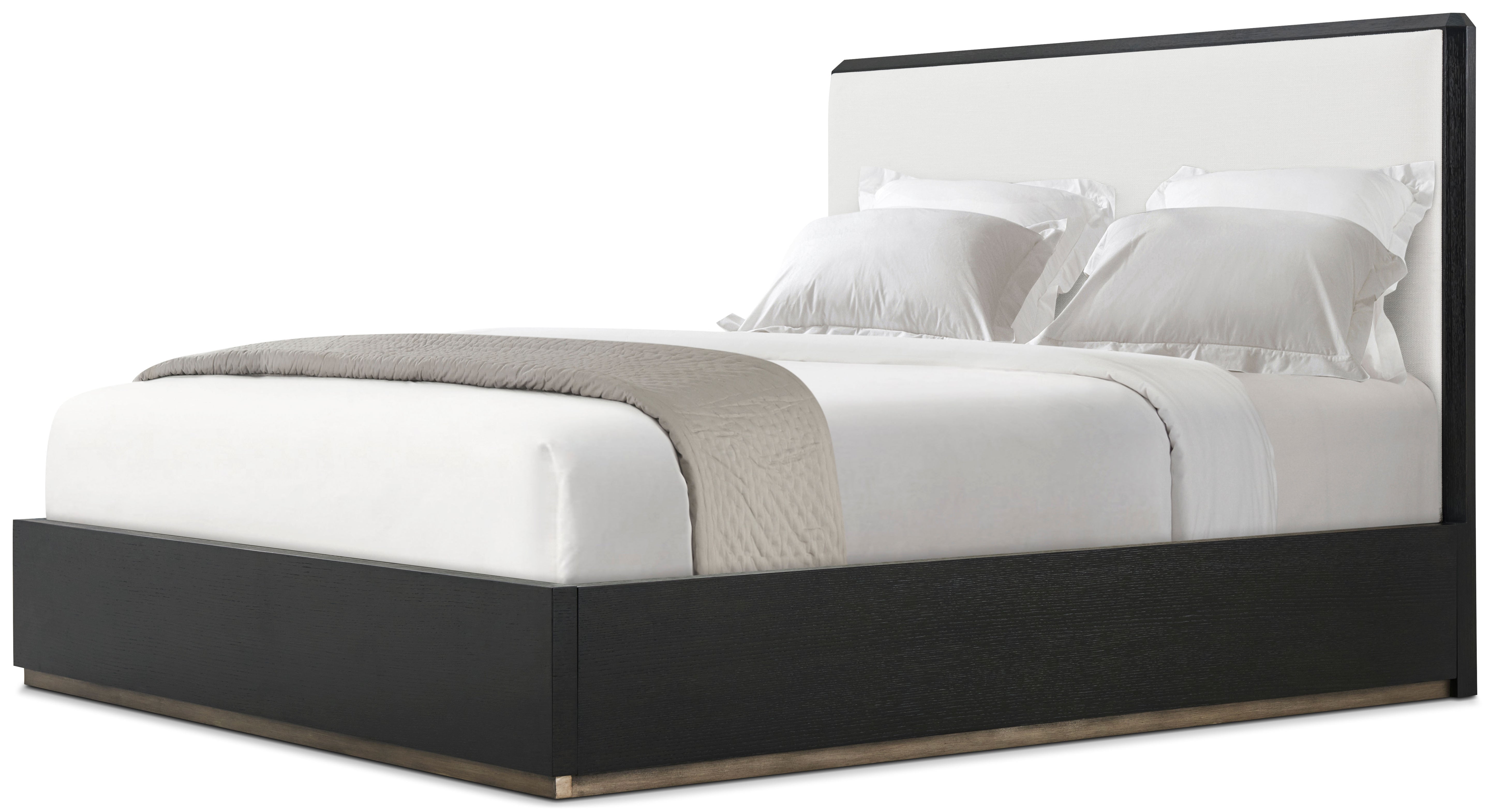 Spencer St. James Upholstery US King Bed in Beech Wood, White Oak Veneer - Theodore Alexander