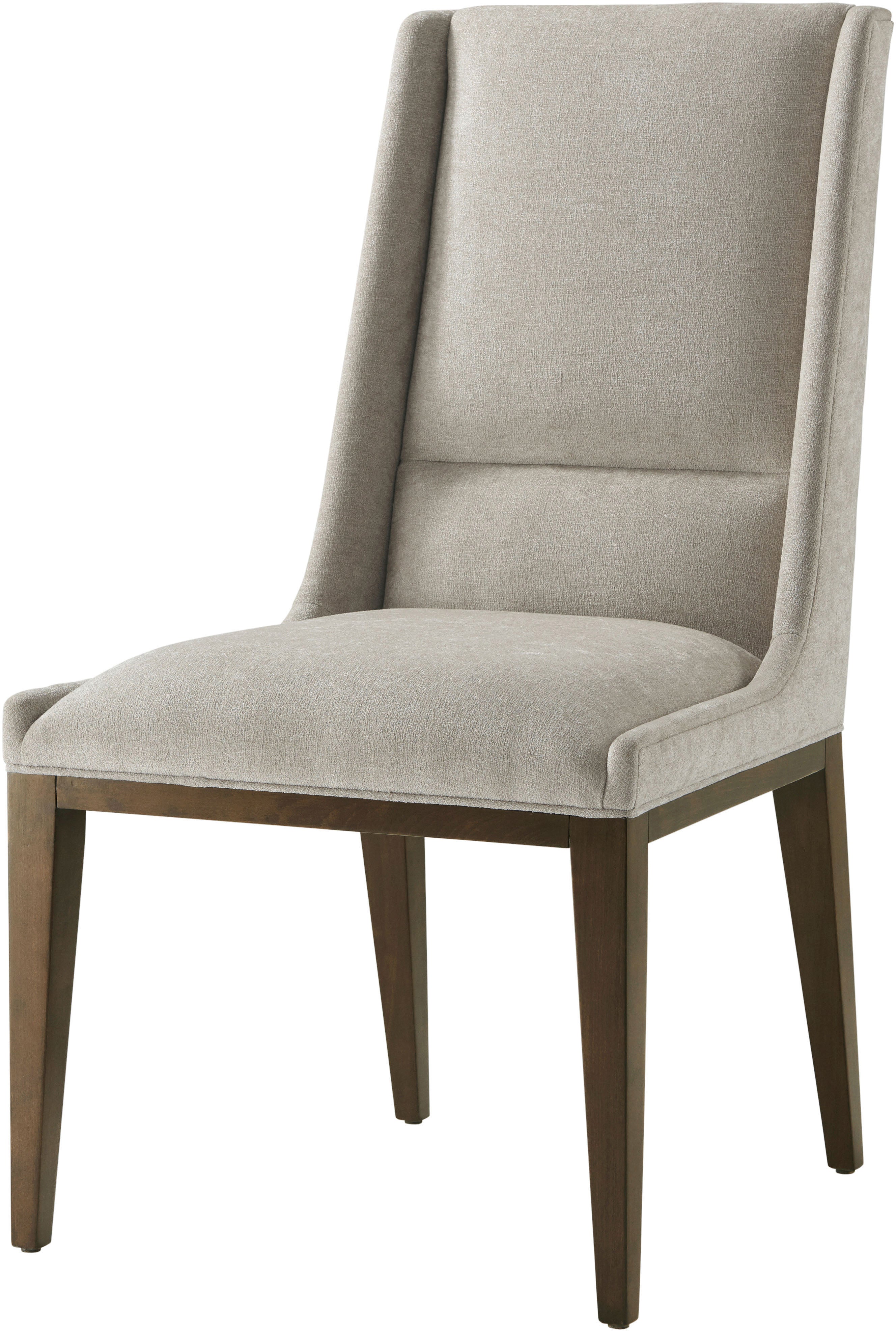 Lido Upholstered Dining Side Chair in VCF1736.2G_Bistre / Wood - Theodore Alexander