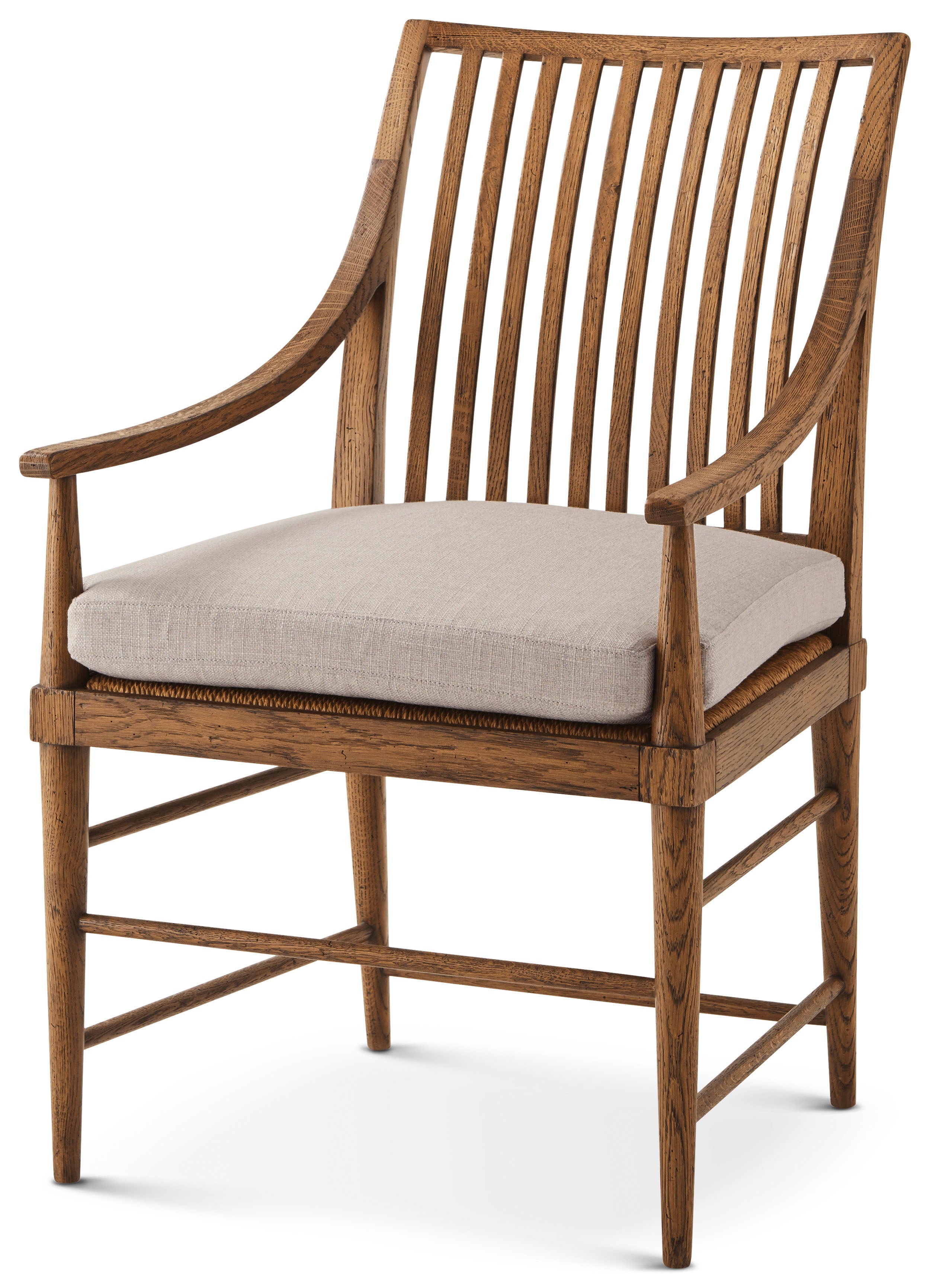 Nova Dining Arm Chair III in VCF1671.1C2M3F_Dawn_Finish / Solid Wood - Theodore Alexander