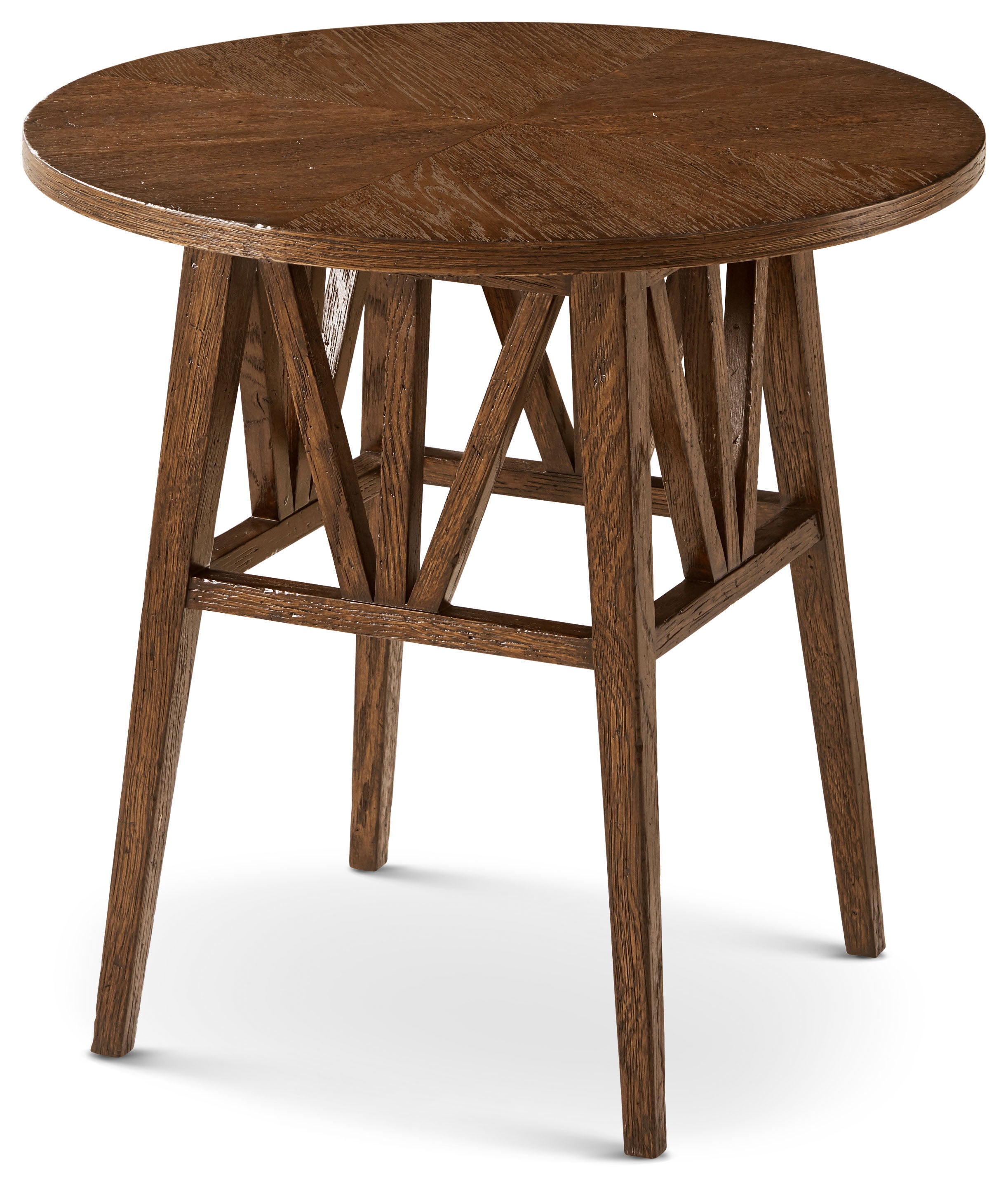 Nova Round Side Table in VCF1672.1C2M3F_Dusk_Finish / Solid Wood, Veneer - Theodore Alexander