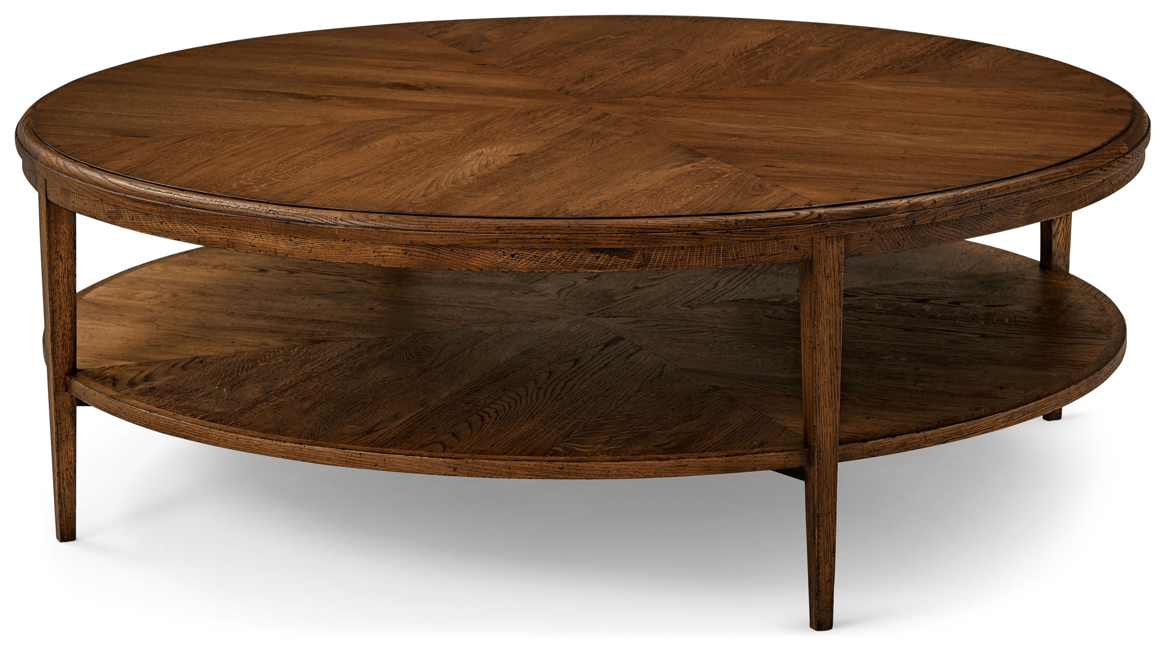 Nova Round Cocktail Table in VCF1672.1C2M3F_Dusk_Finish / Solid Wood, Veneer - Theodore Alexander