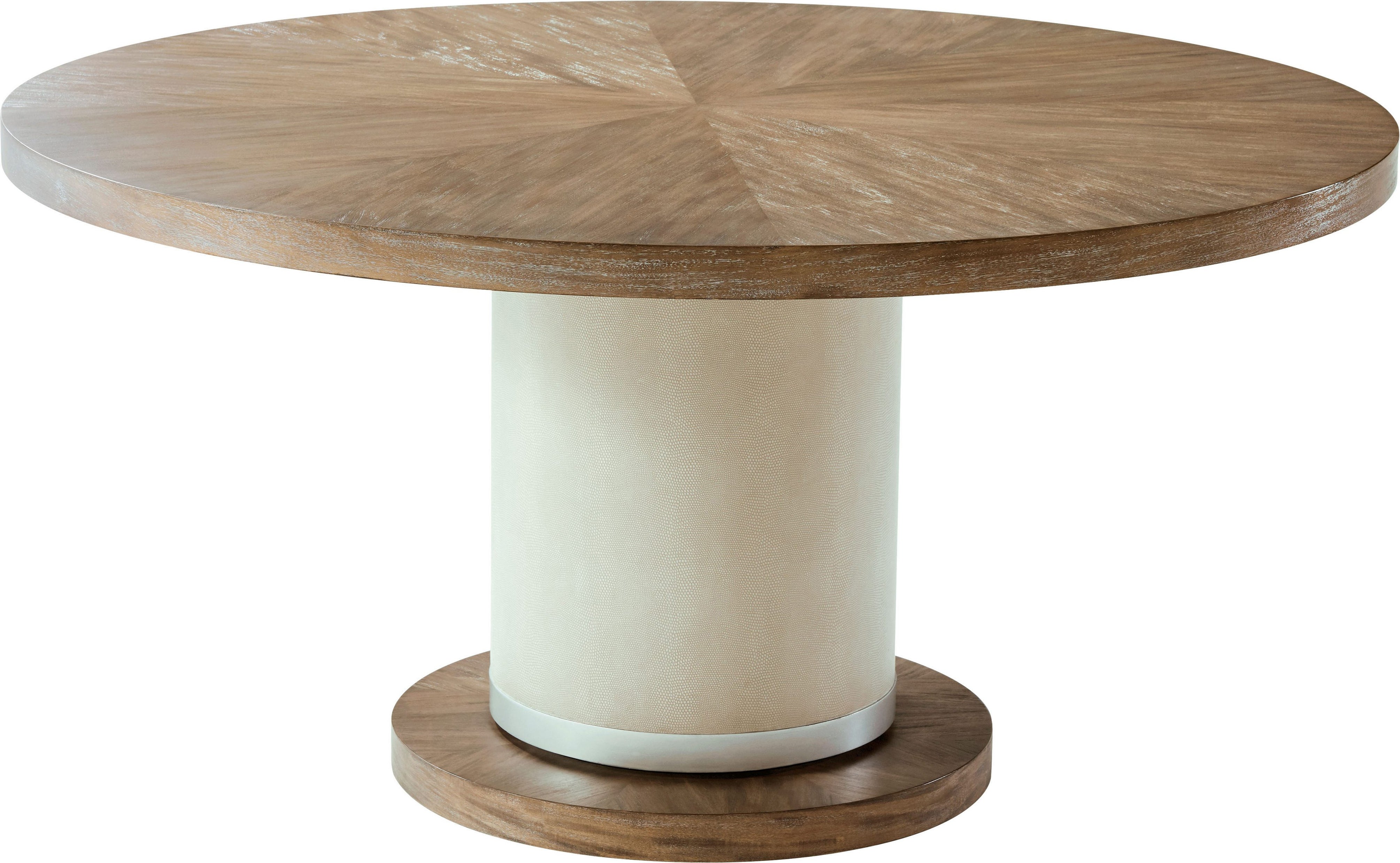 Sabon Dining Table II in Primavera Veneer, Leather - Theodore Alexander