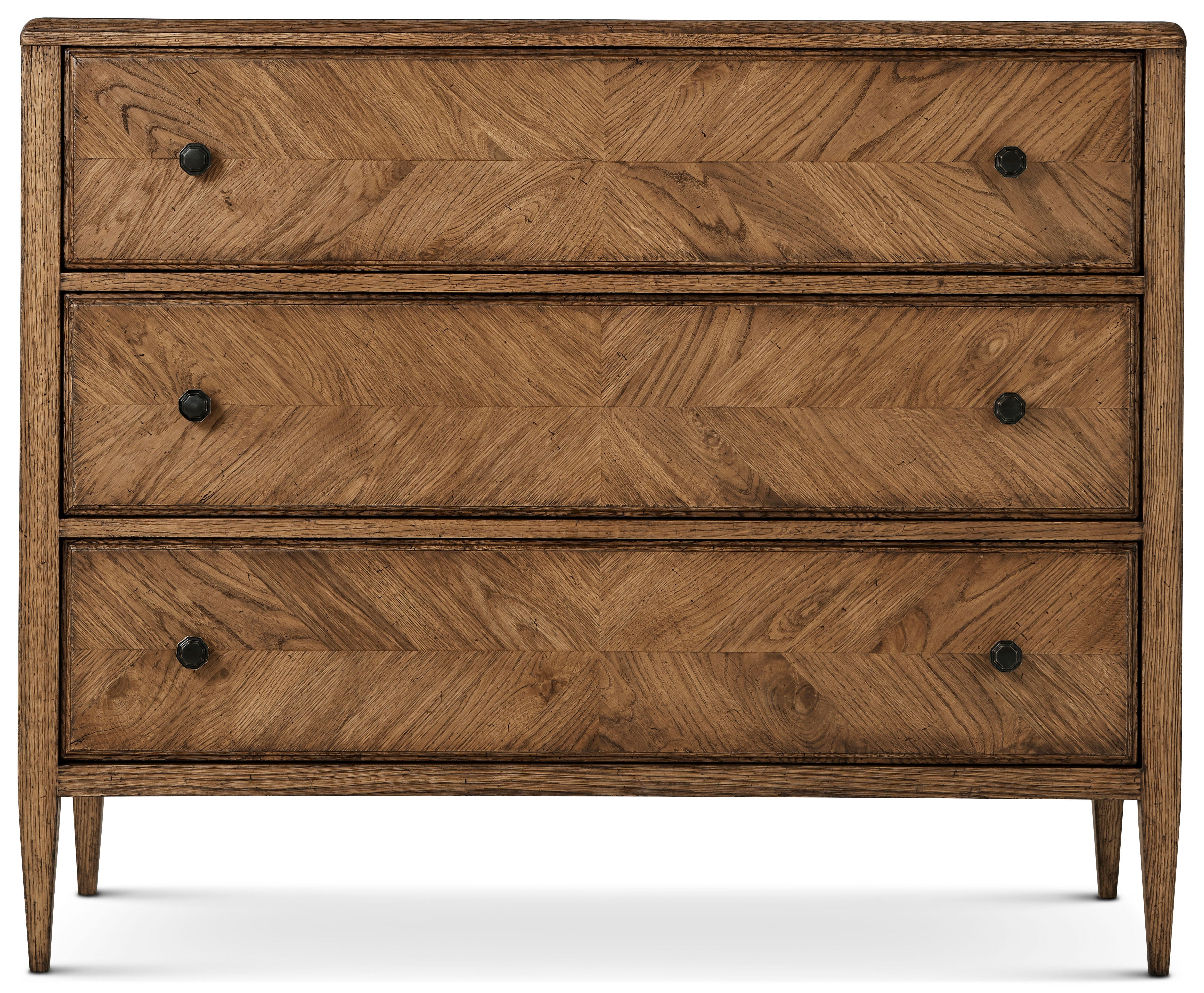 Nova Chest Of Drawers in VCF1671.1C2M3F_Dawn_Finish / Oak, Veneer, Aluminium - Theodore Alexander
