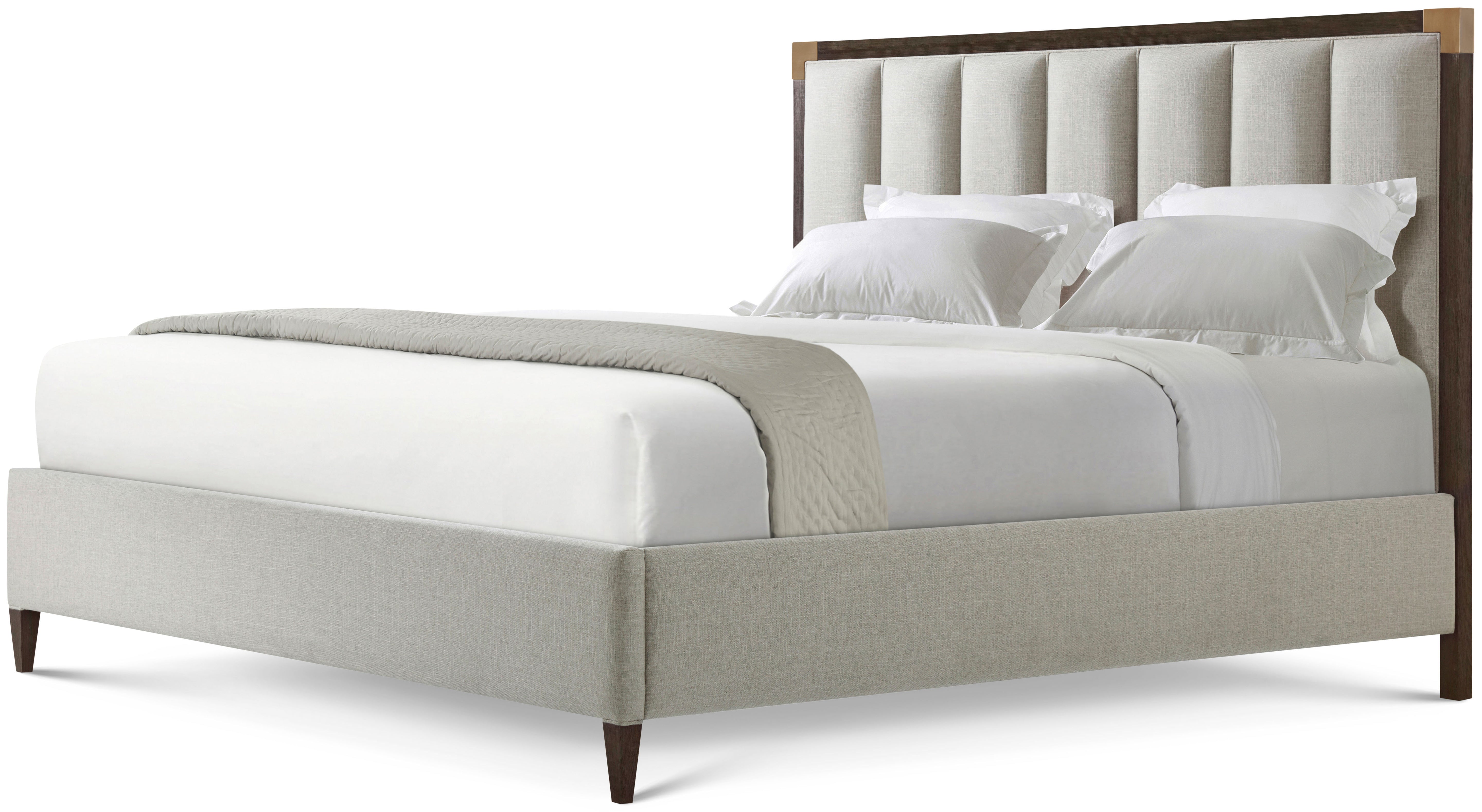 Embassy US Queen Bed in Beech, Stainless Steel - Theodore Alexander