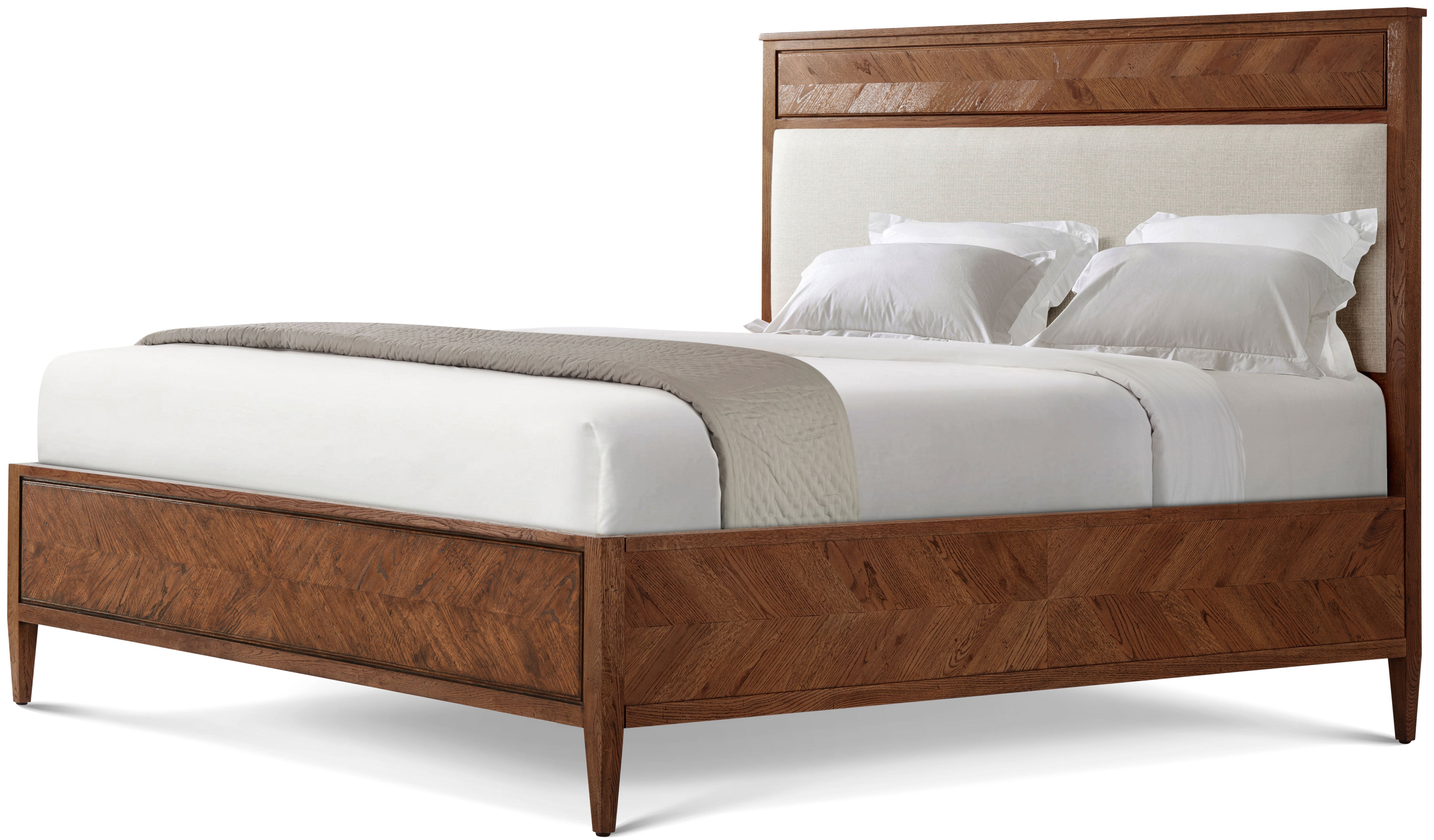 Nova Queen Bed II in VCF1672.1C2M3F_Dusk_Finish / Oak, Veneer - Theodore Alexander