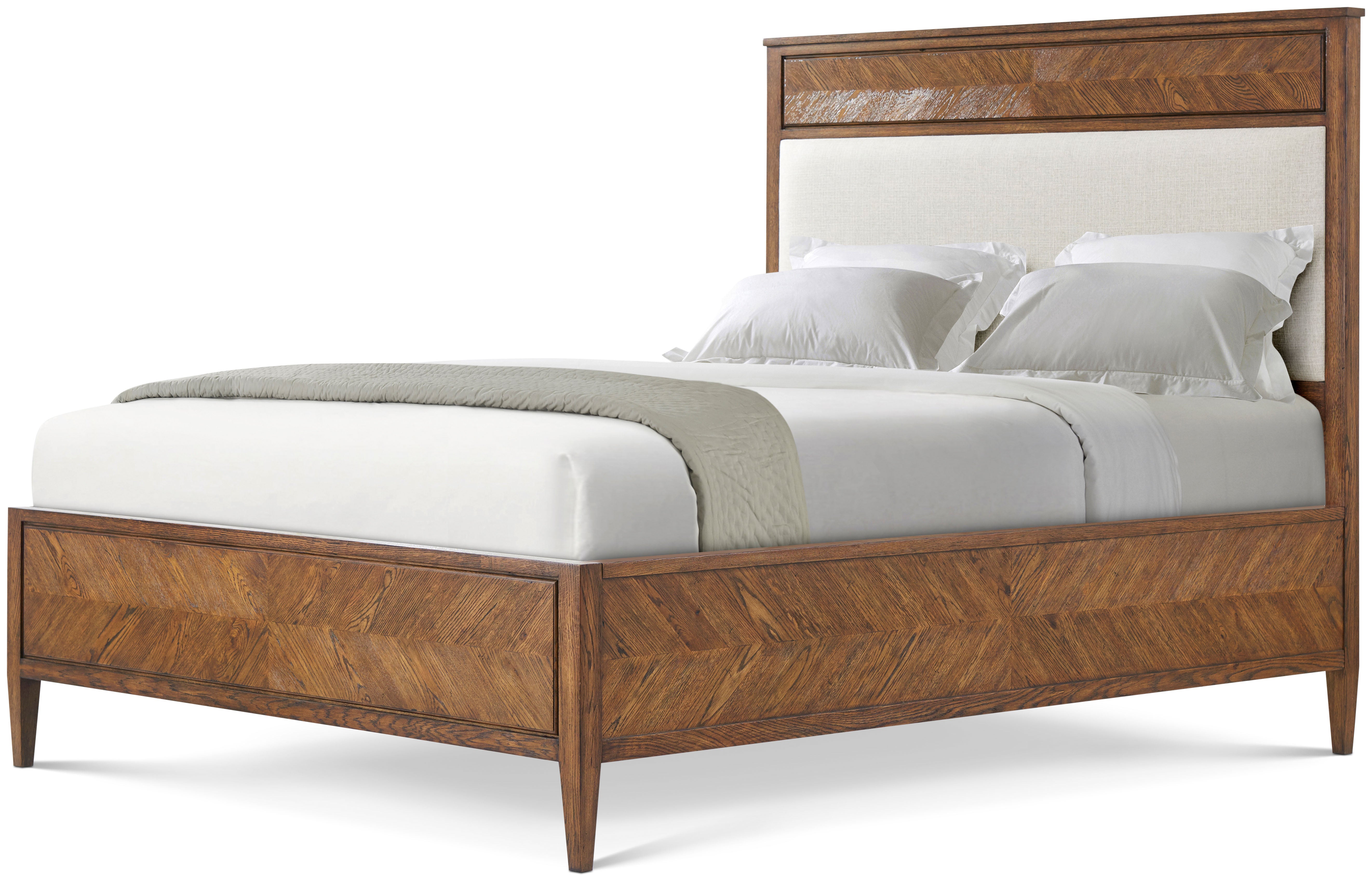 Nova Queen Bed II in VCF1671.1C2M3F_Dawn_Finish / Oak, Veneer - Theodore Alexander