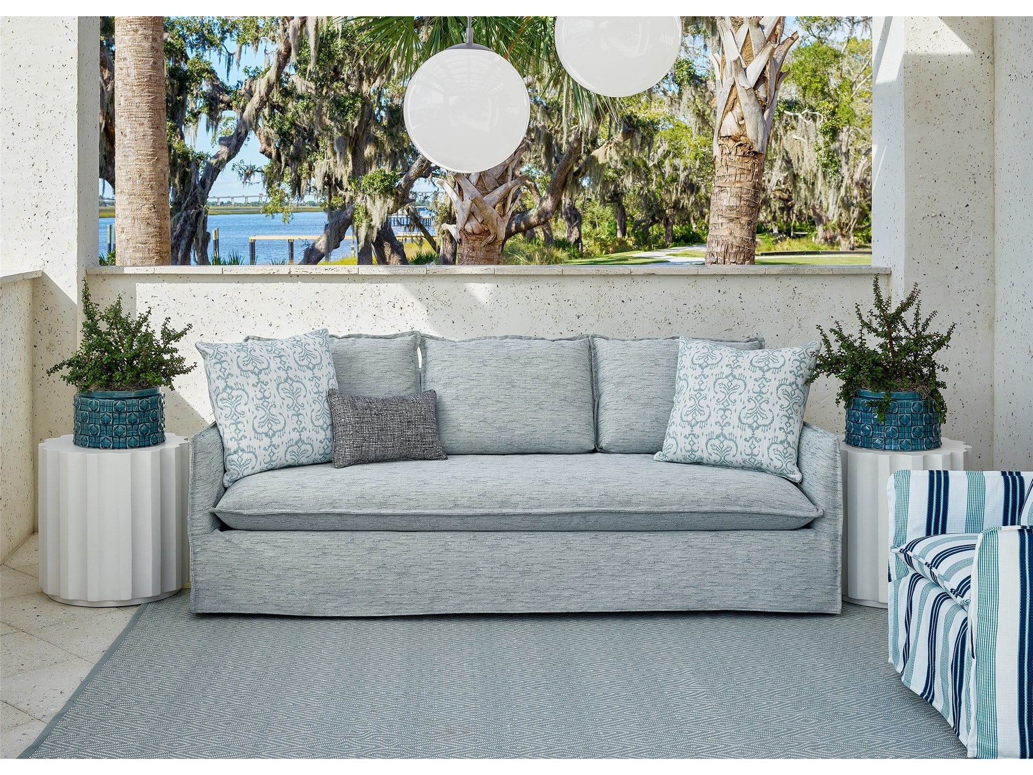 Coastal Living Outdoor Siesta Key Outdoor Slipcover Sofa - Special Order