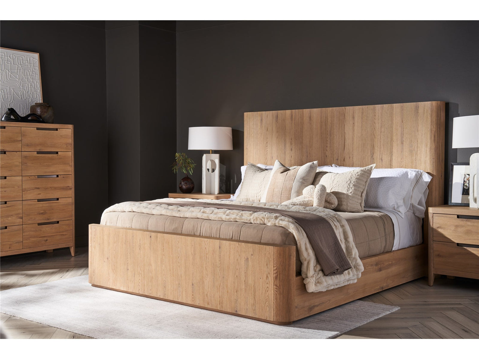 Modern Walker Panel Bed King