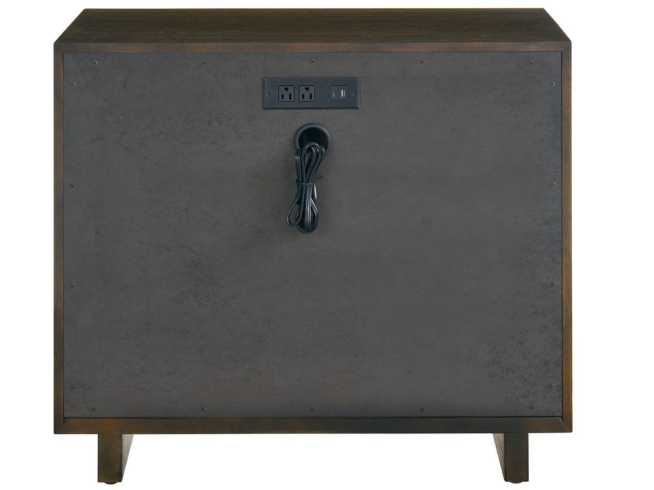 Modern Sable Three Drawer Nightstand