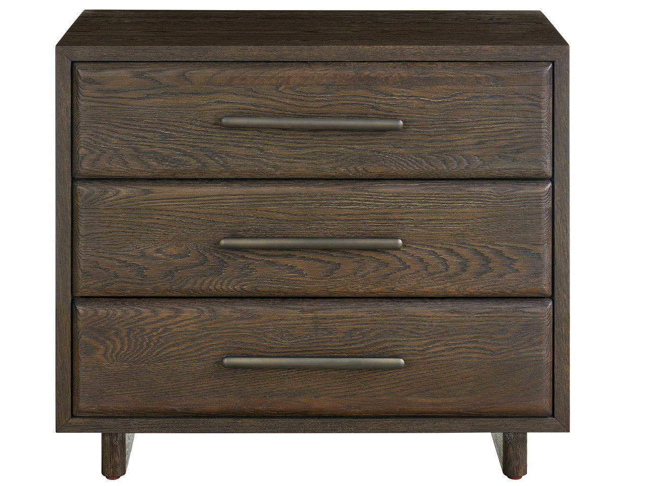 Modern Sable Three Drawer Nightstand