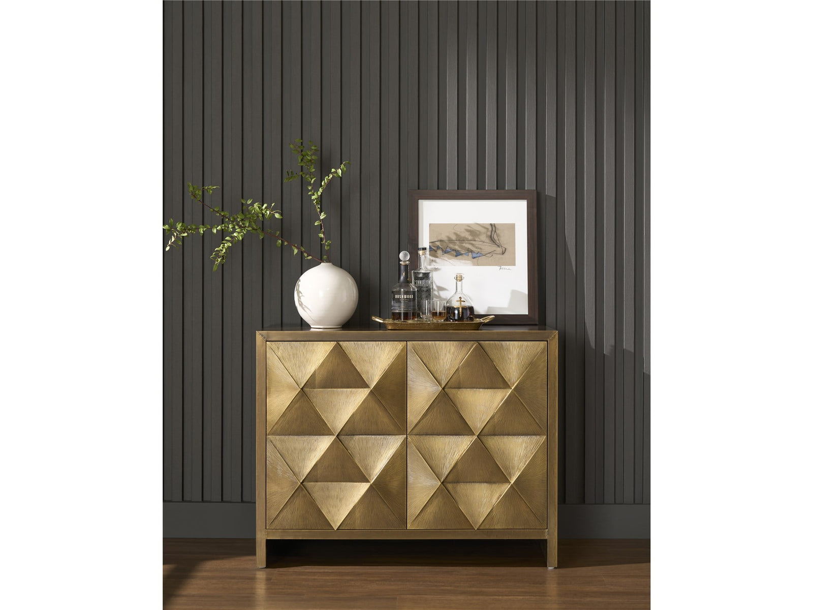 Modern Origami Hall Chest