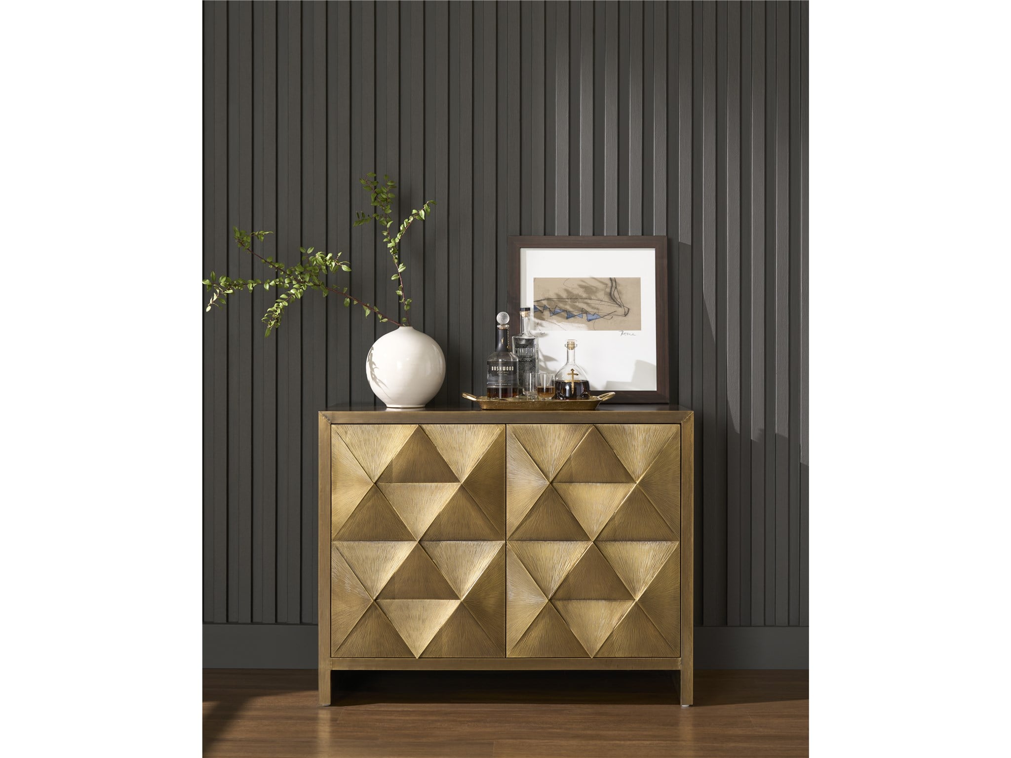 Modern Origami Hall Chest