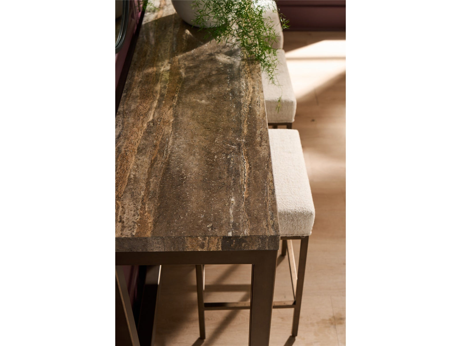 Montclair Brindle Console with Stools