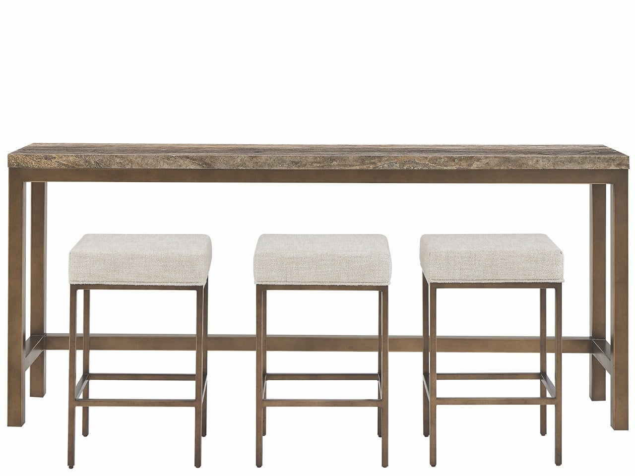Montclair Brindle Console with Stools