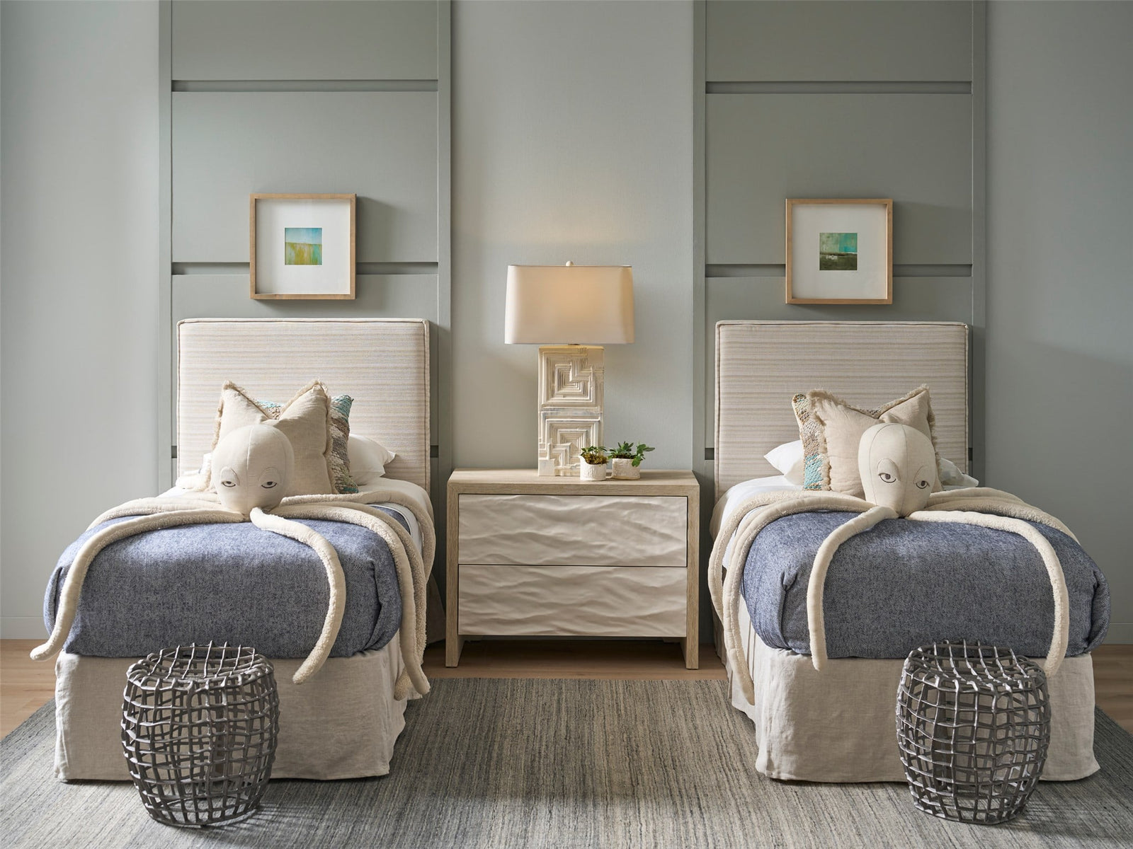 Oasis- Coastal Living Home Collection Drift Upholstered Headboard Twin