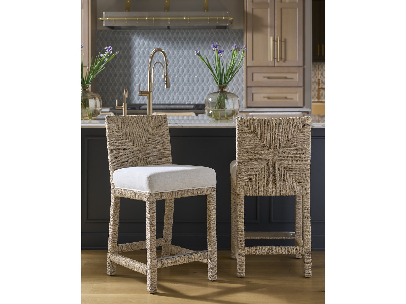 Oasis- Coastal Living Home Collection Abaca Counter Chair