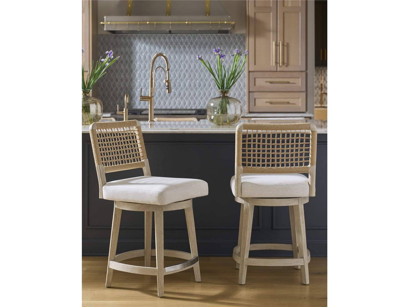 Oasis- Coastal Living Home Collection Dockside Swivel Counter Stool