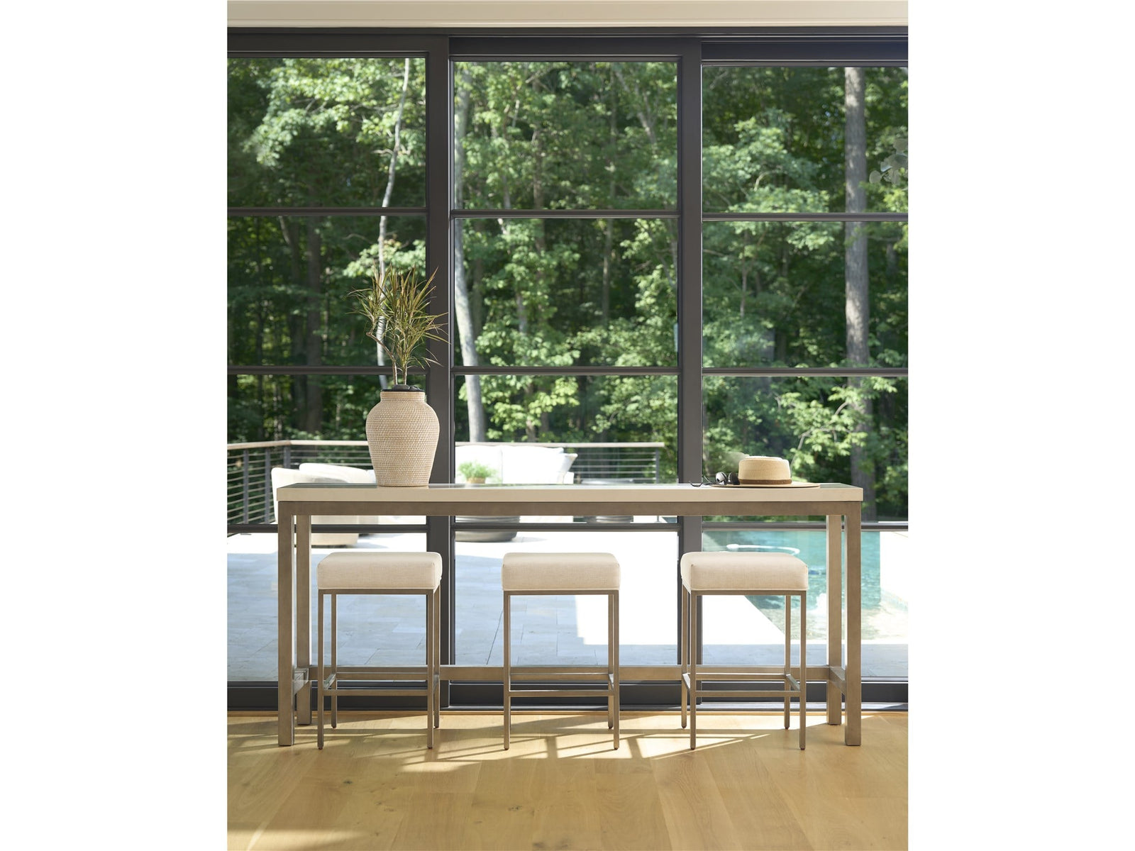 Oasis- Coastal Living Home Collection Oasis Console with Stools