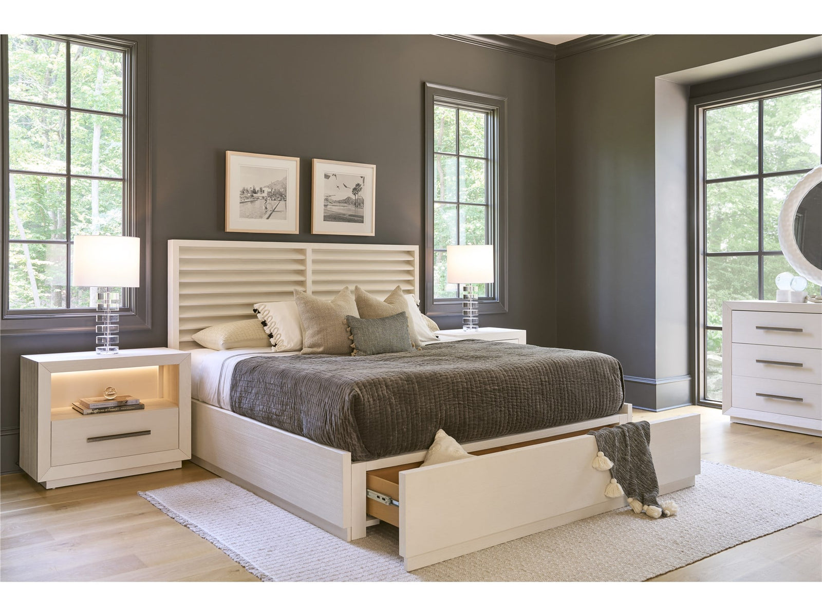 Oasis- Coastal Living Home Collection Shoreline Panel Storage Bed Queen