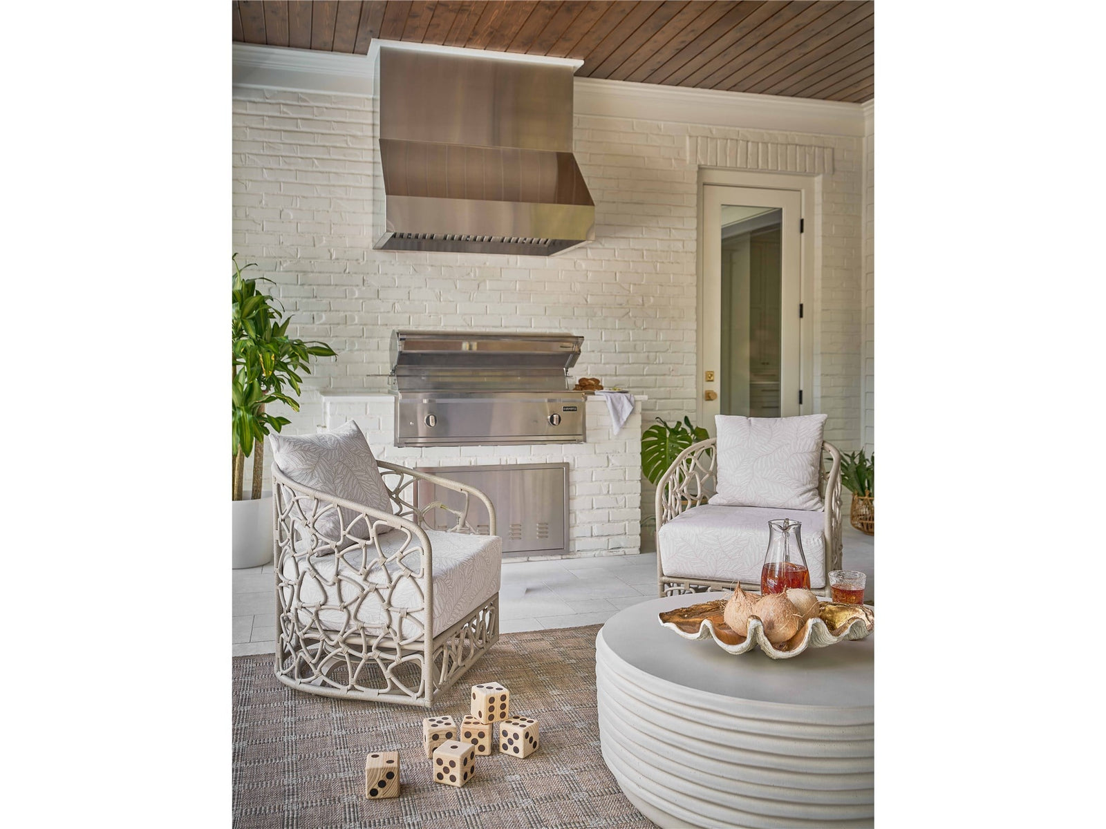 Coastal Living Outdoor Pebble Swivel Chair Outdoor - Special Order