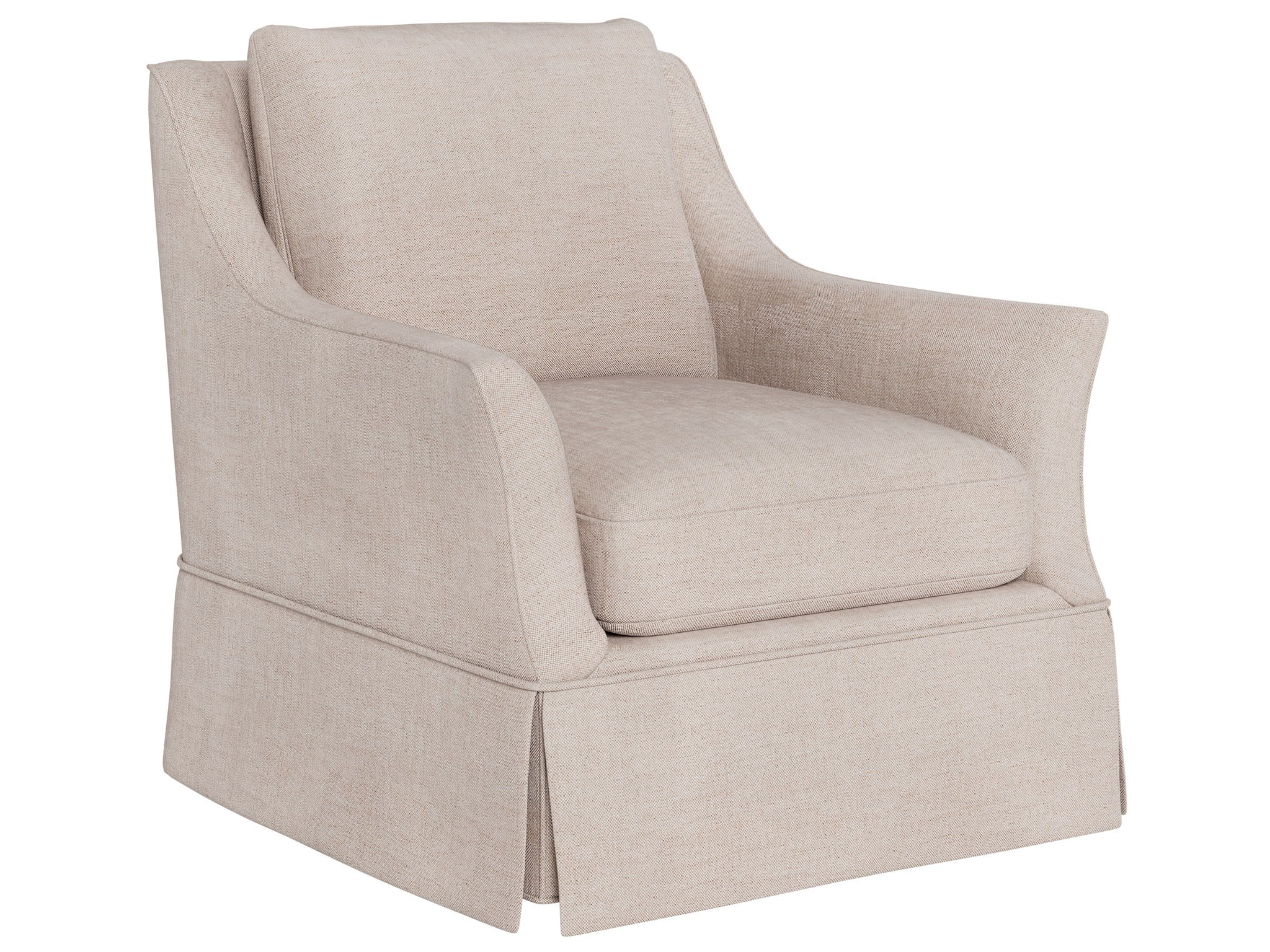 Henri Skirted Swivel Chair - Special Order
