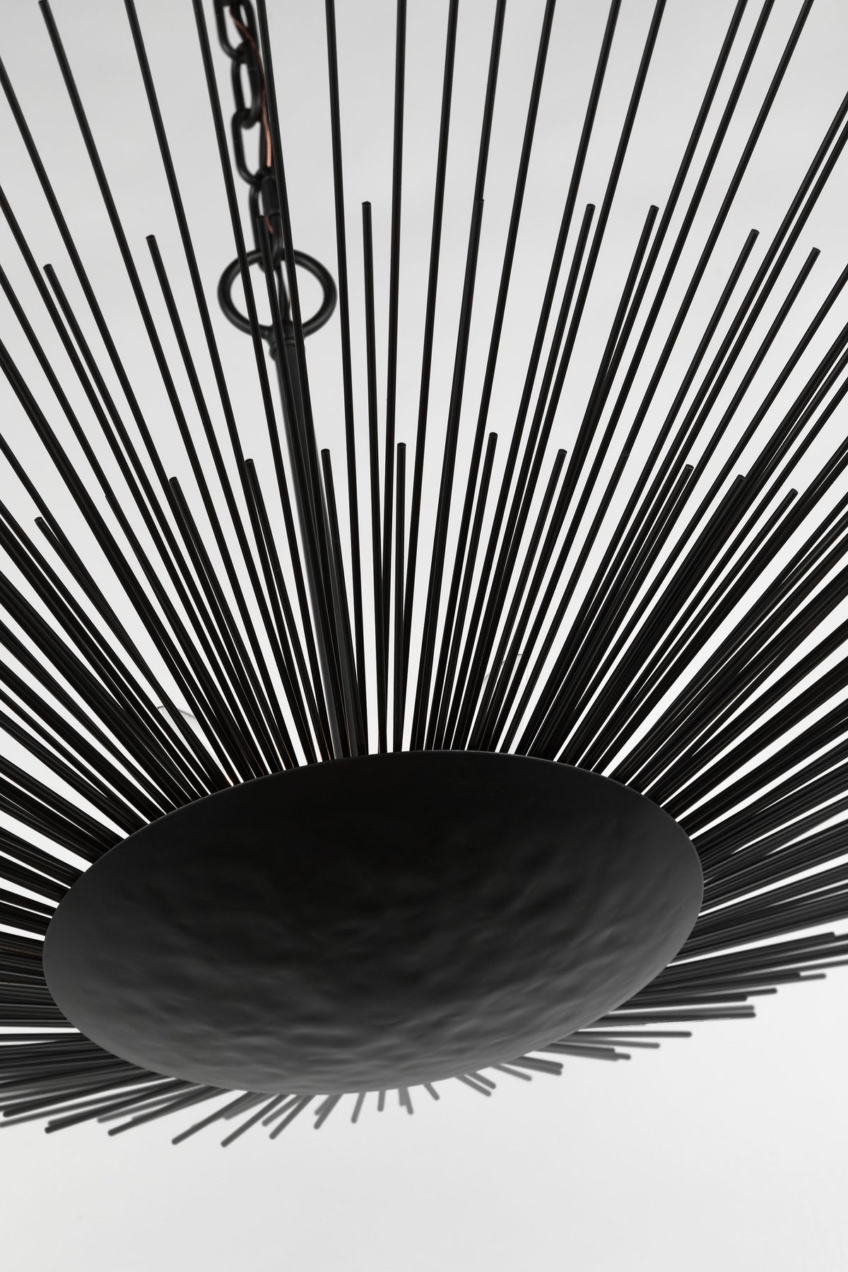 Helios Wide Chandelier in Aged Iron