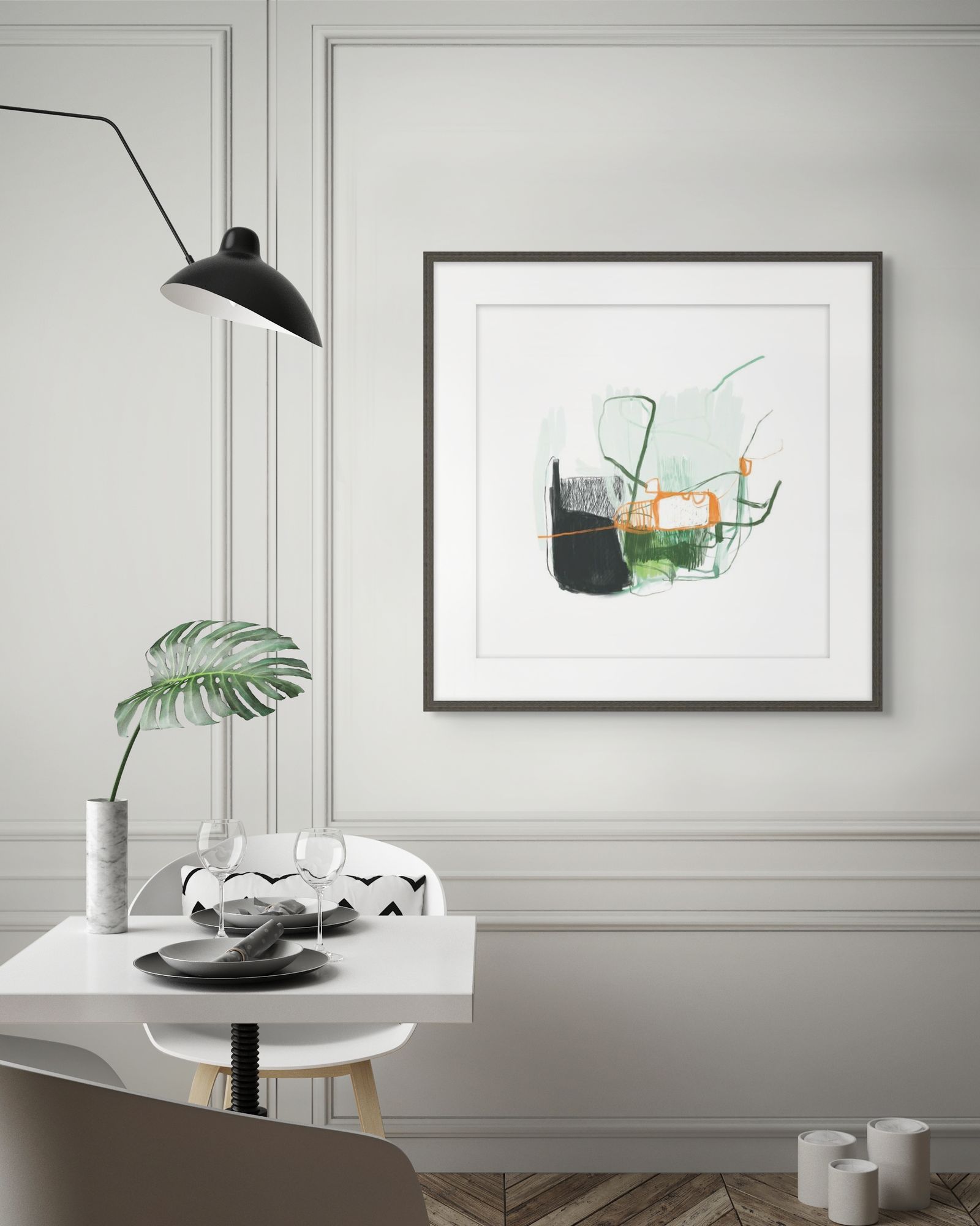 Squid Ink Orange Zest 1 in a room
