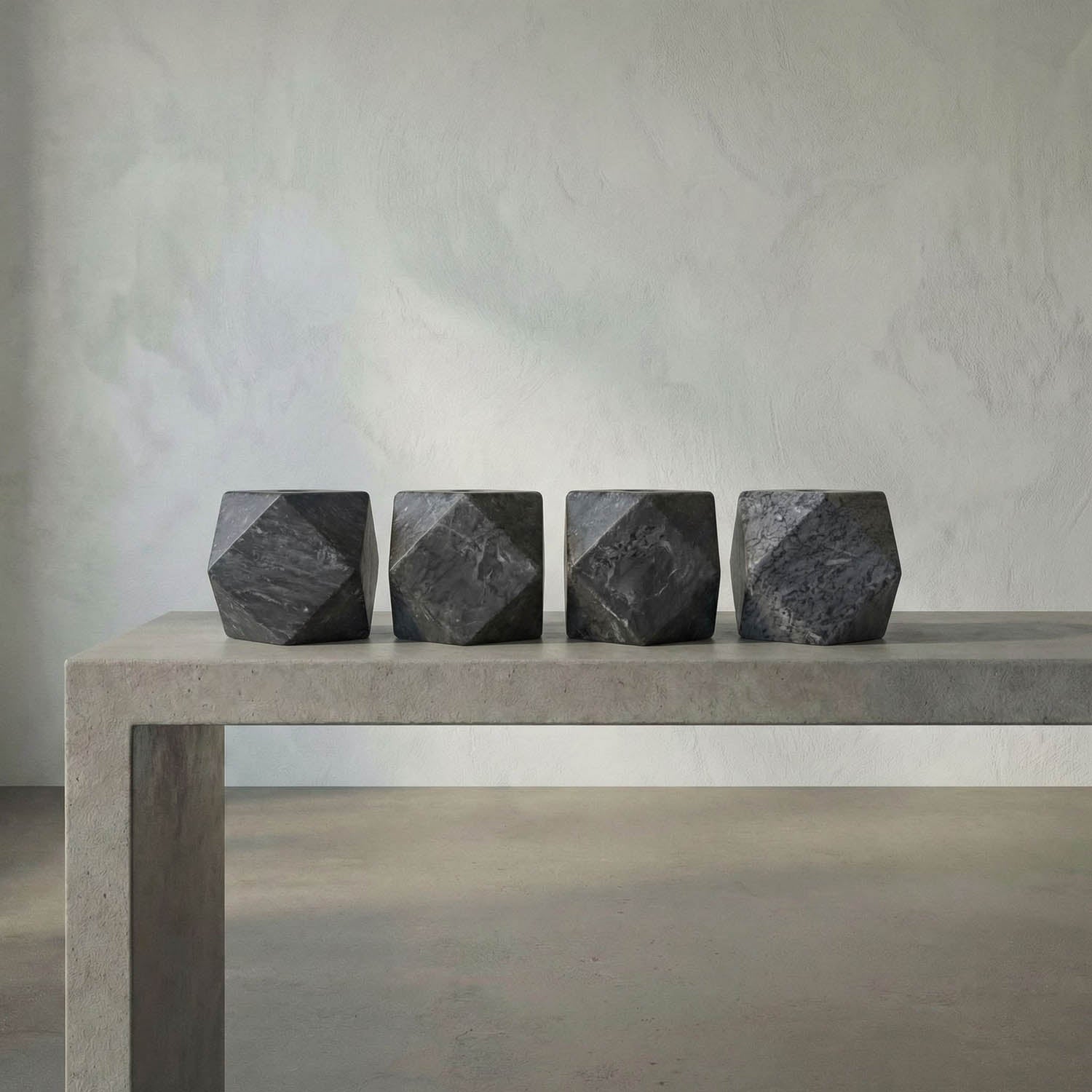 Polyhedron Decorative Candle Holder, Set of 4 by Noir