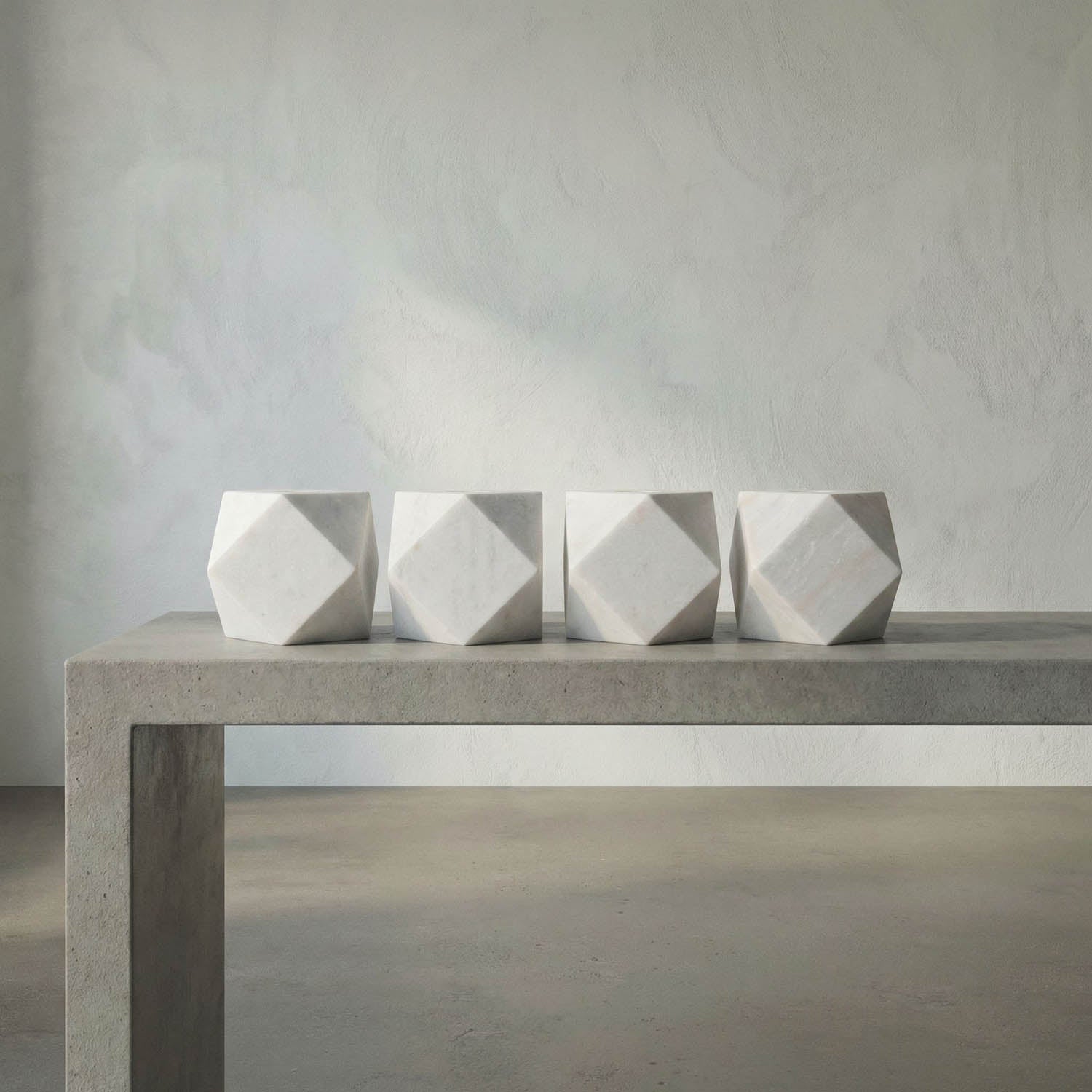 Polyhedron Decorative Candle Holder, Set of 4 by Noir