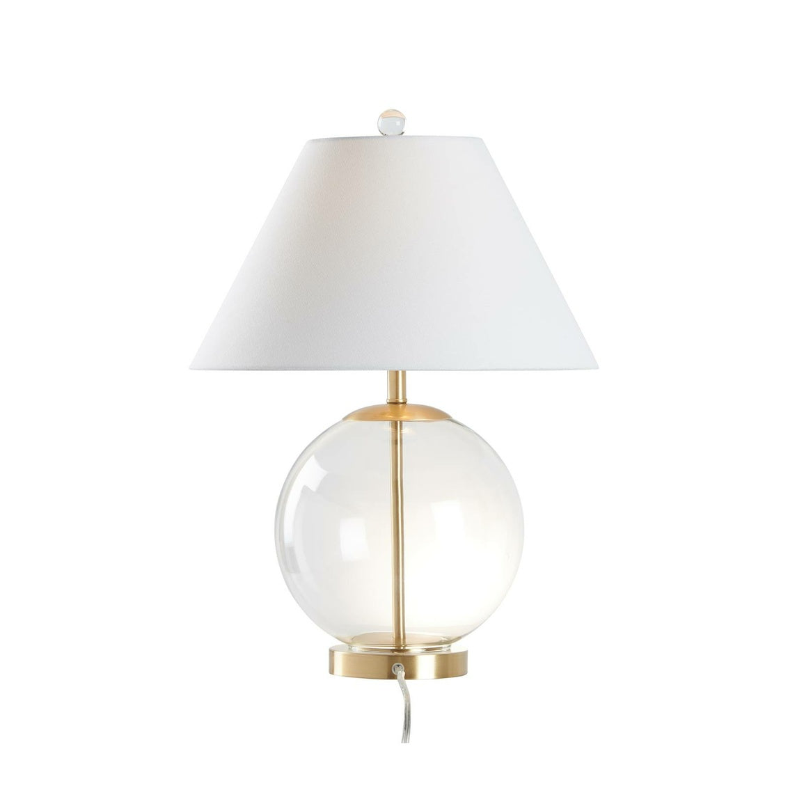 Alber Table Lamp in Clear/Brushed Brass / Ceramic/Porcelain - Chelsea House