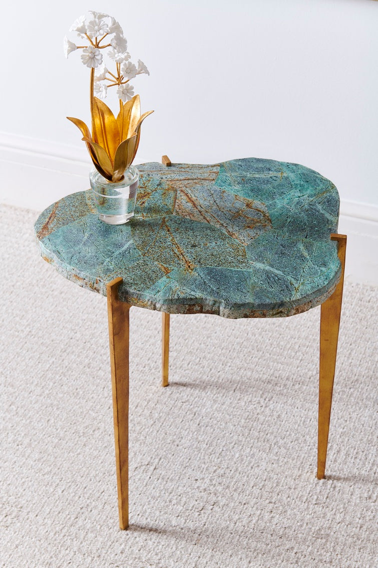 Philippine Malachite Table in 20 / Iron - Chelsea House