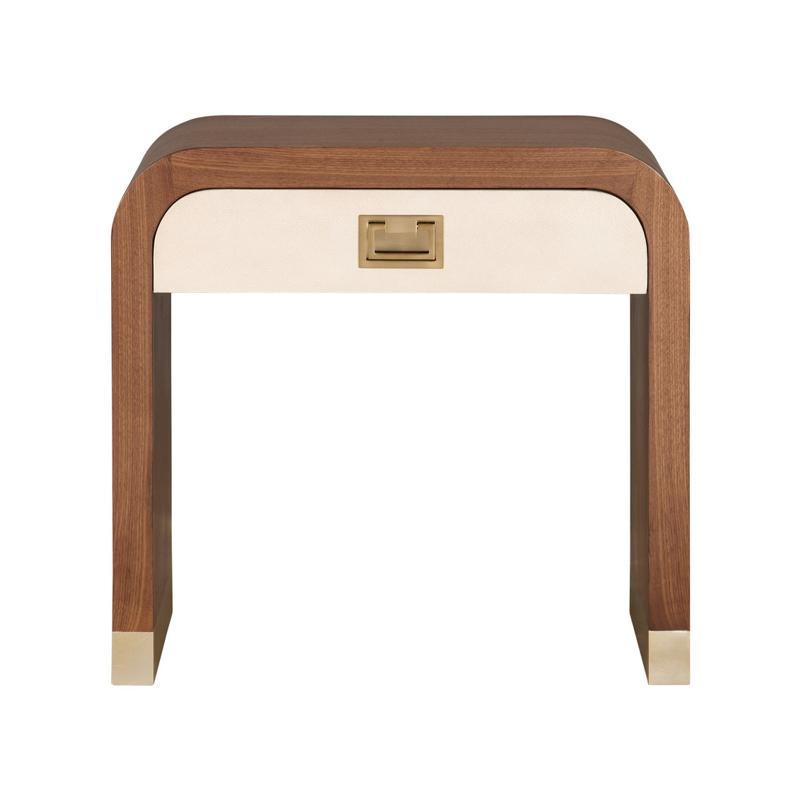 Harlow Side Table in Honey/Cream/Gold Leaf / Wood - Chelsea House