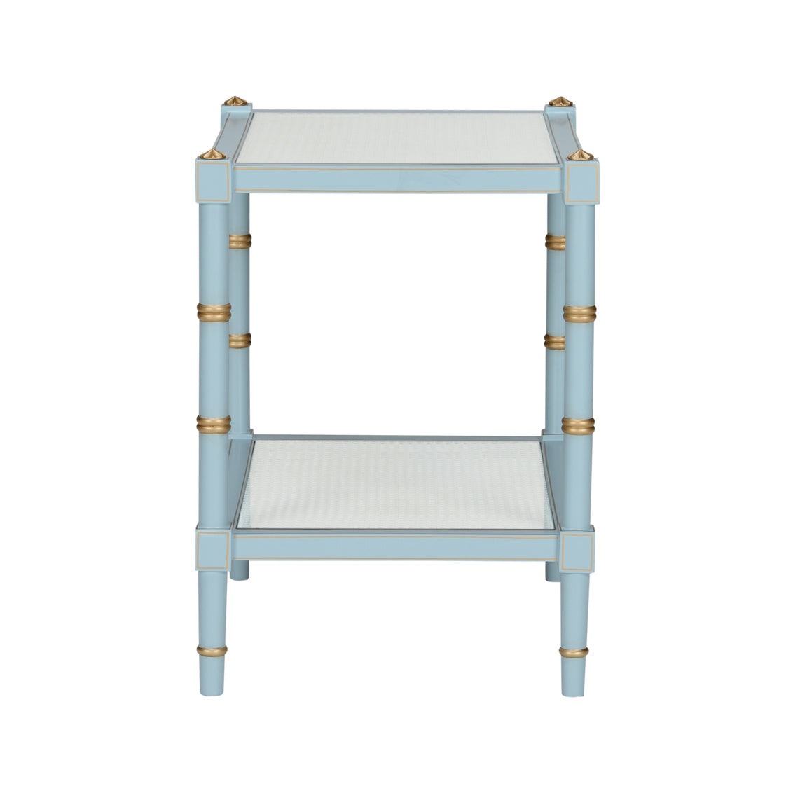 Conner Cane End Table - Blue