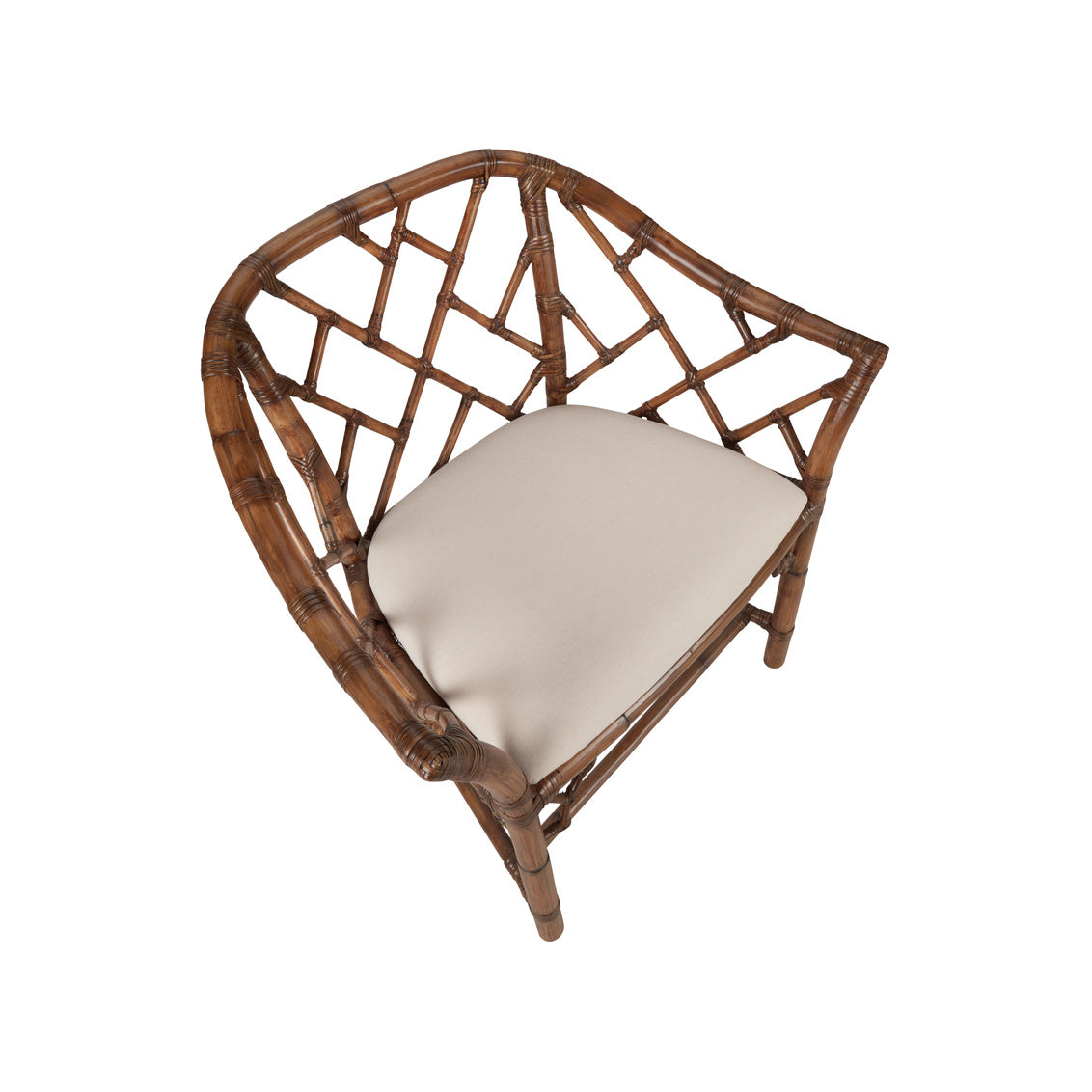Chippendale Bamboo Arm Chair - Brown in 34 / Rattan - Chelsea House