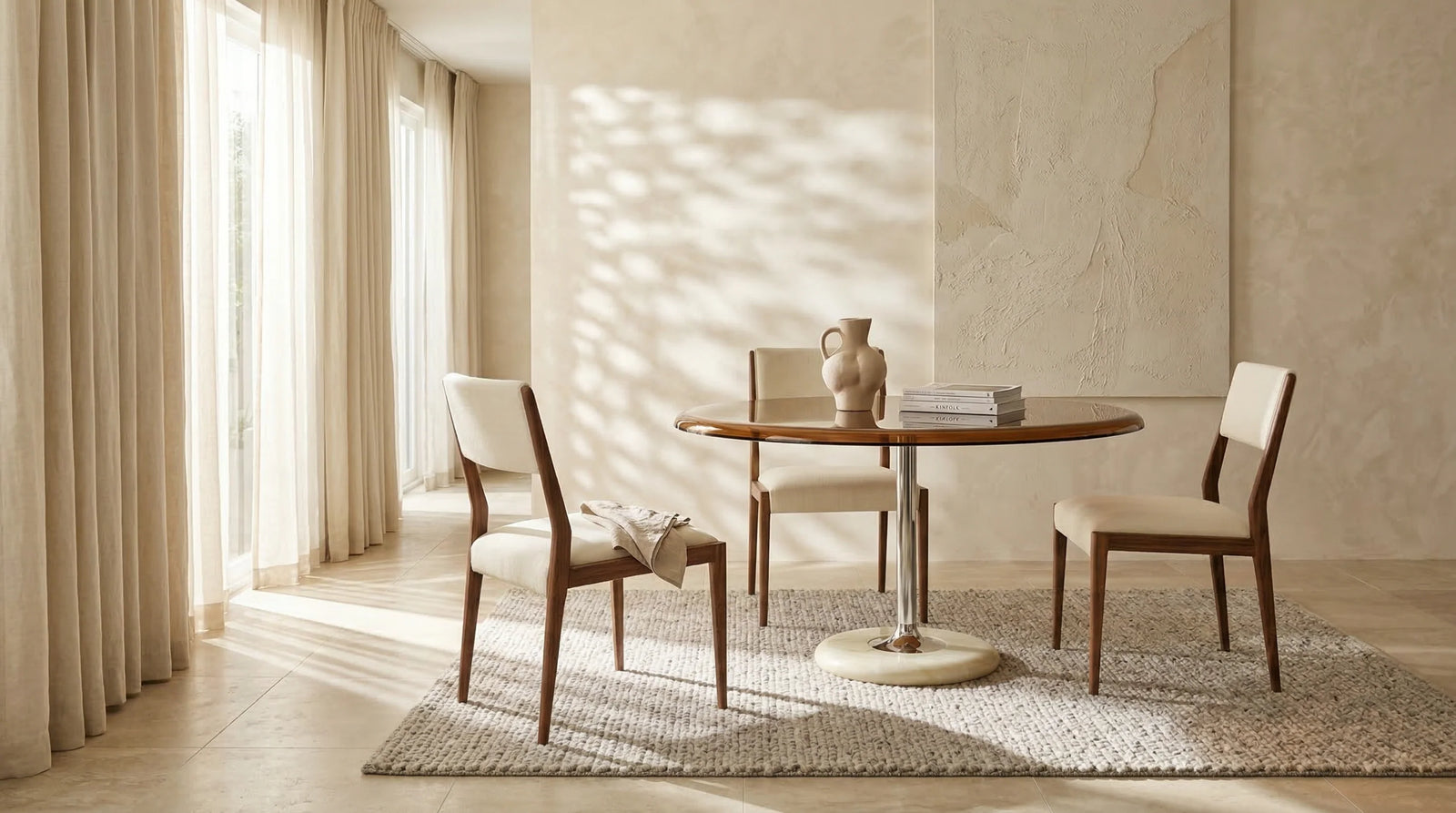 Tension Glass Top Dining Table