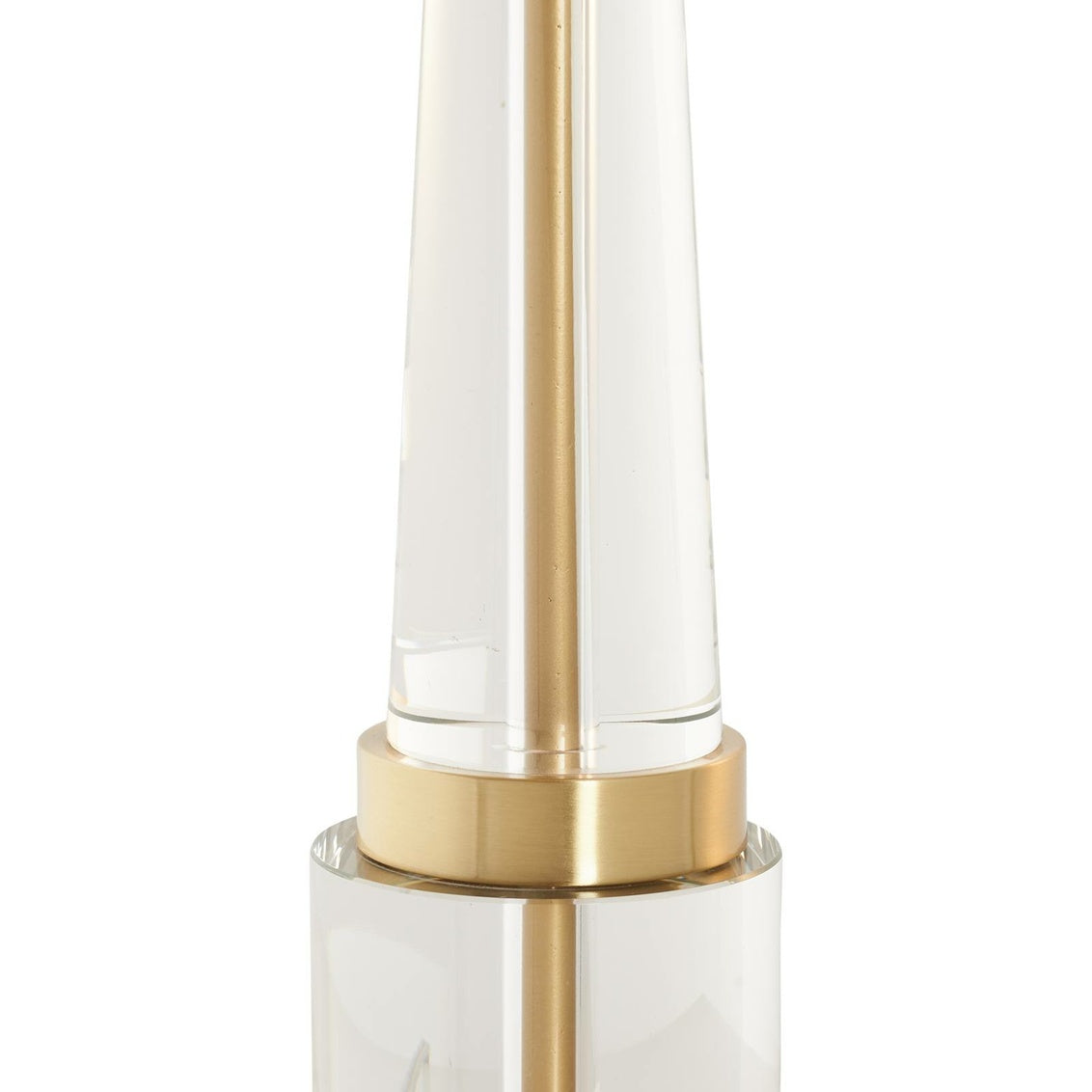 Cleo Table Lamp in Clear/Brushed Brass / Crystal - Chelsea House