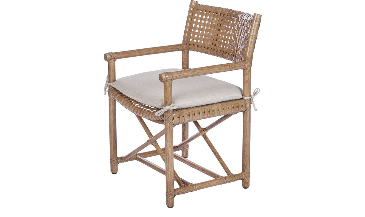 Antalya Laced Rawhide Arm Chair – Accent Chairs by Baker Furniture | Sutter & Vale