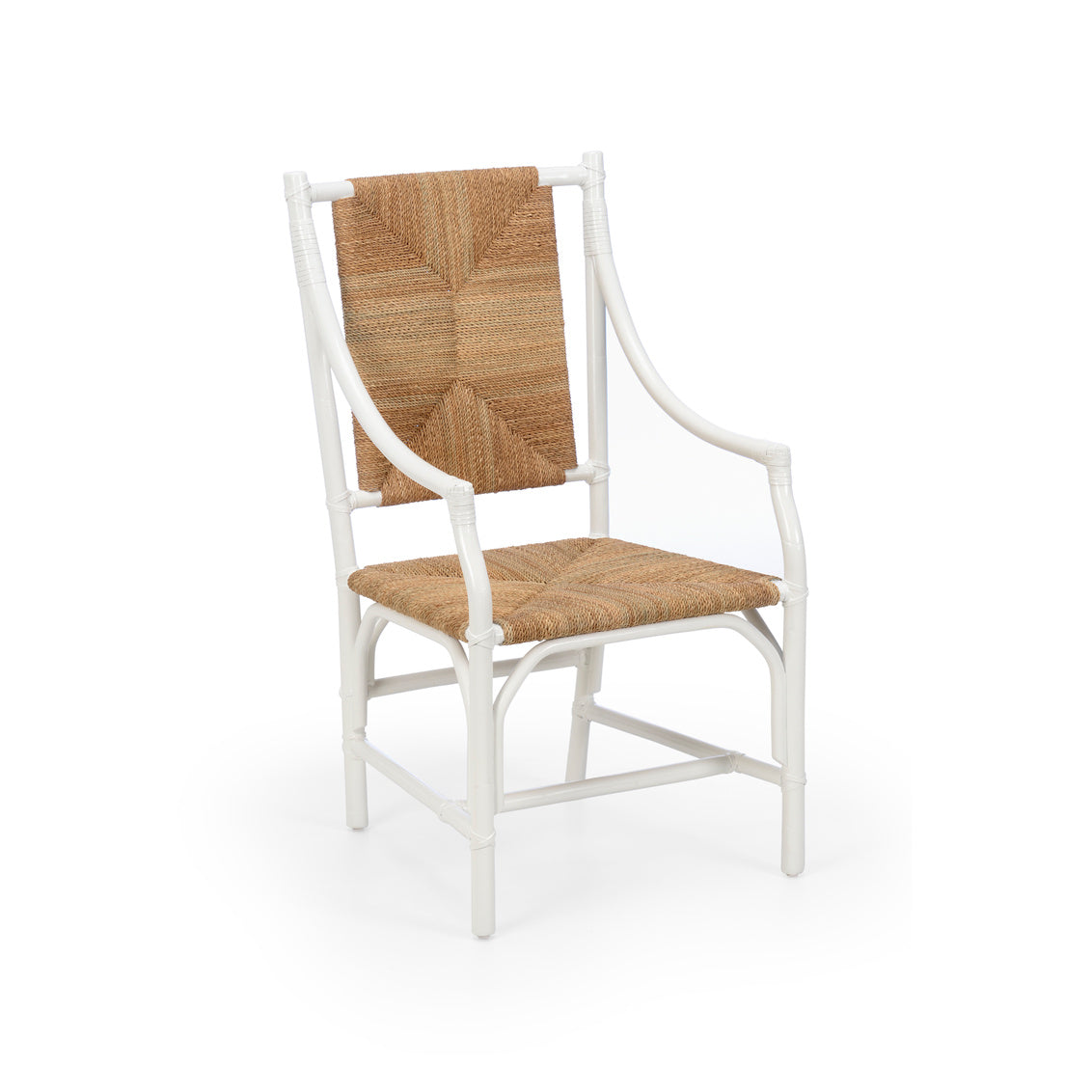 Mecklenburg Chair - White in 39 / Rattan - Chelsea House