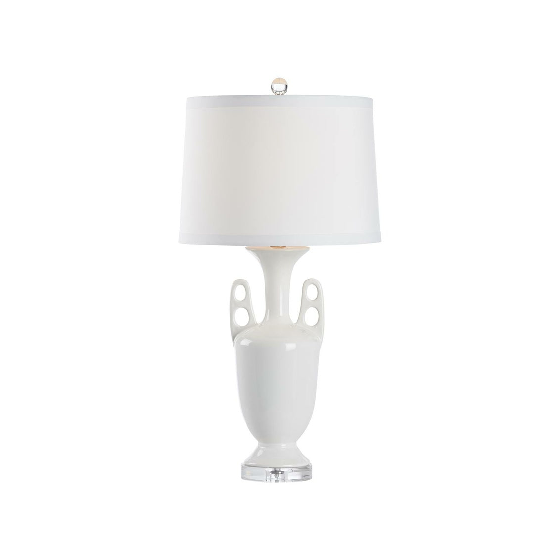 Neoclassical Lamp - White in White Glaze / Ceramic/Porcelain - Chelsea House