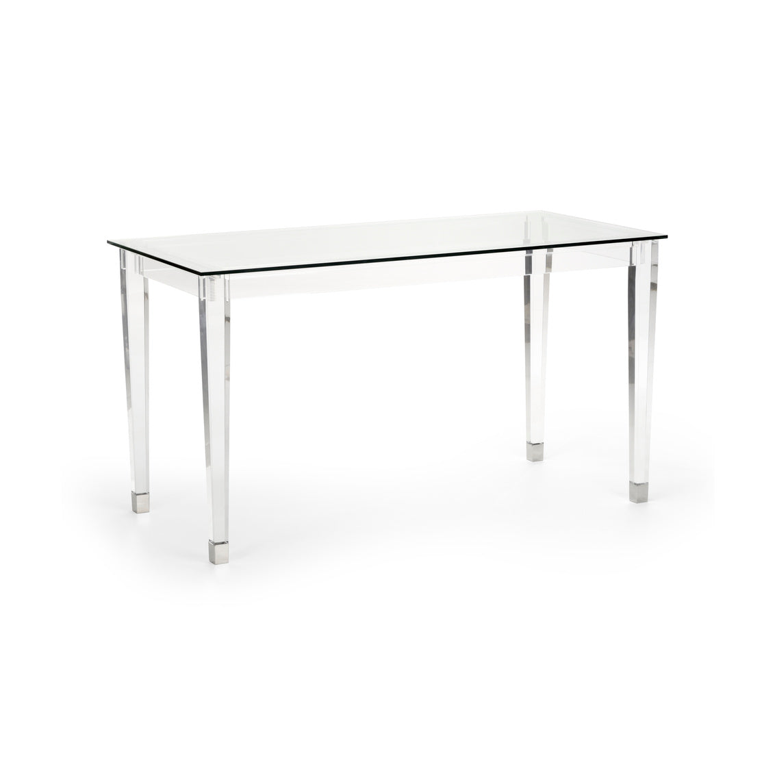 Acrylic Denver Desk - Silver in 29 / Acrylic - Chelsea House