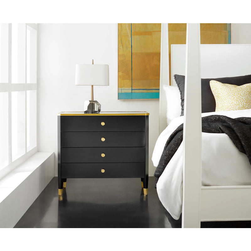 Niles Bedside Chest-Ebony