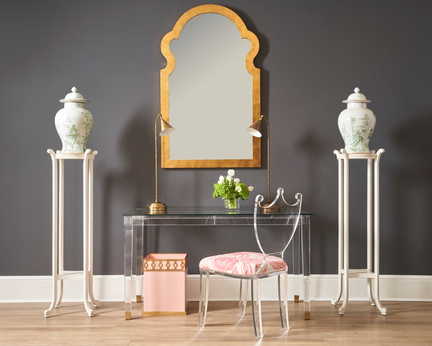 Coiffer Desk Lamp in 29.5 / Brass - Chelsea House