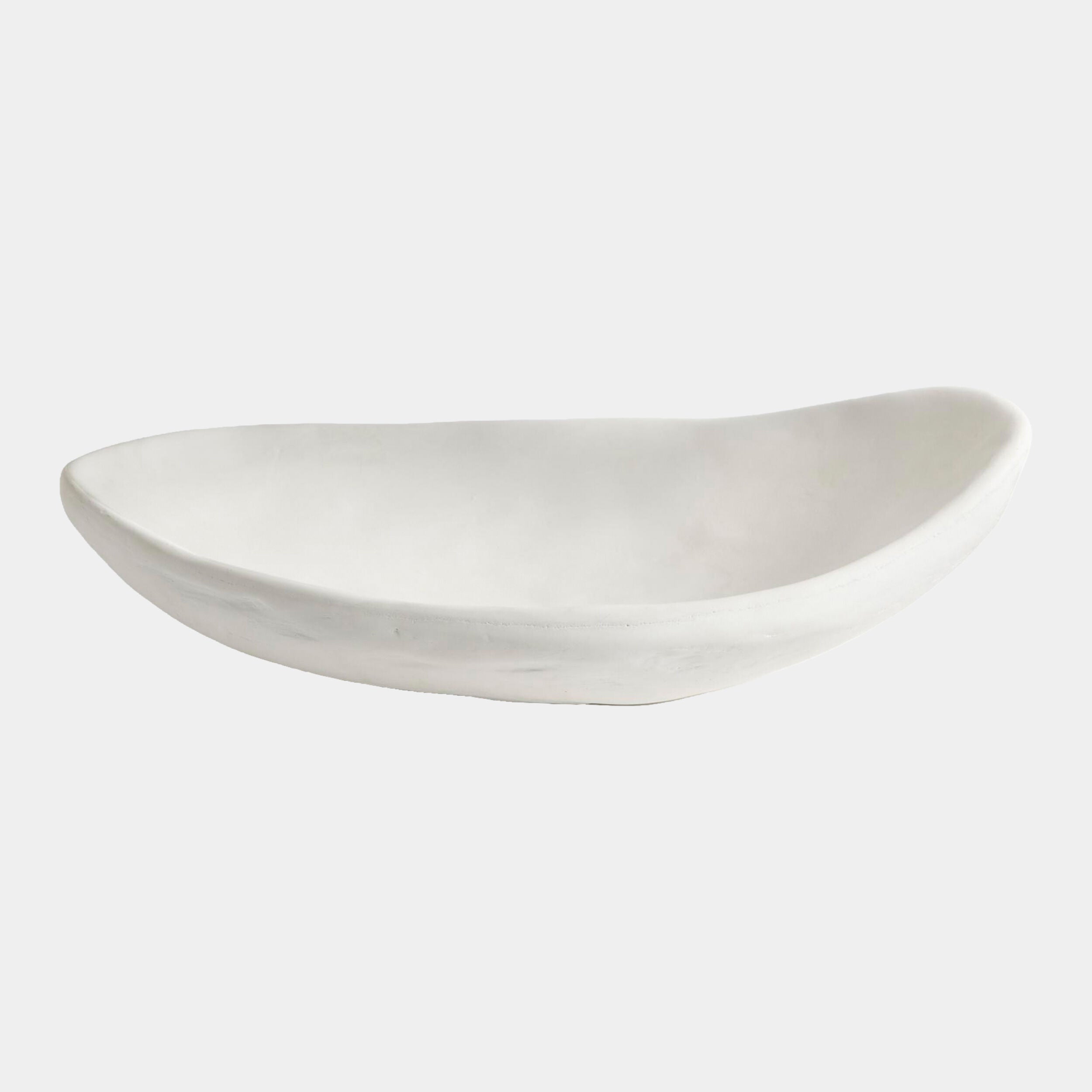 Modernist Low Bowl-White Plaster