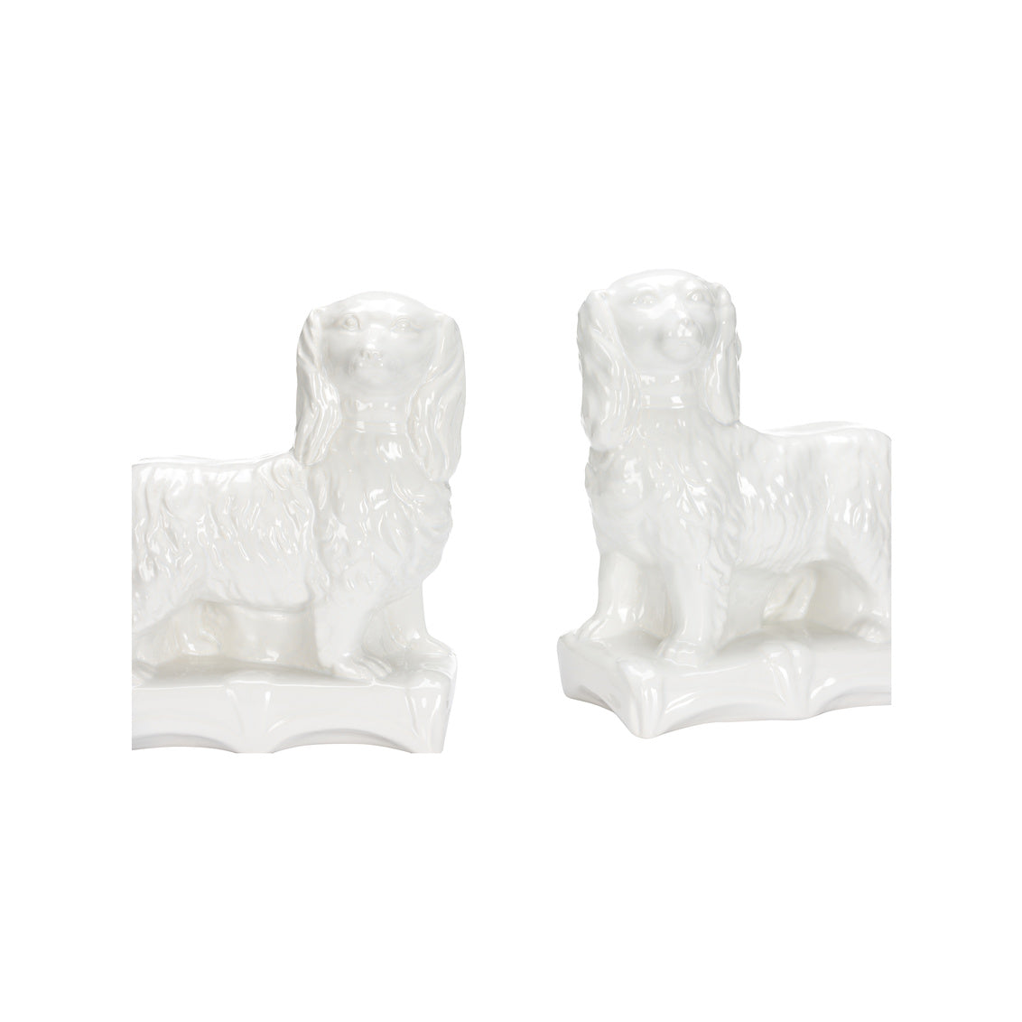 Staffordshire Spaniel (Pr) -White in 10 / Ceramic/Porcelain - Chelsea House