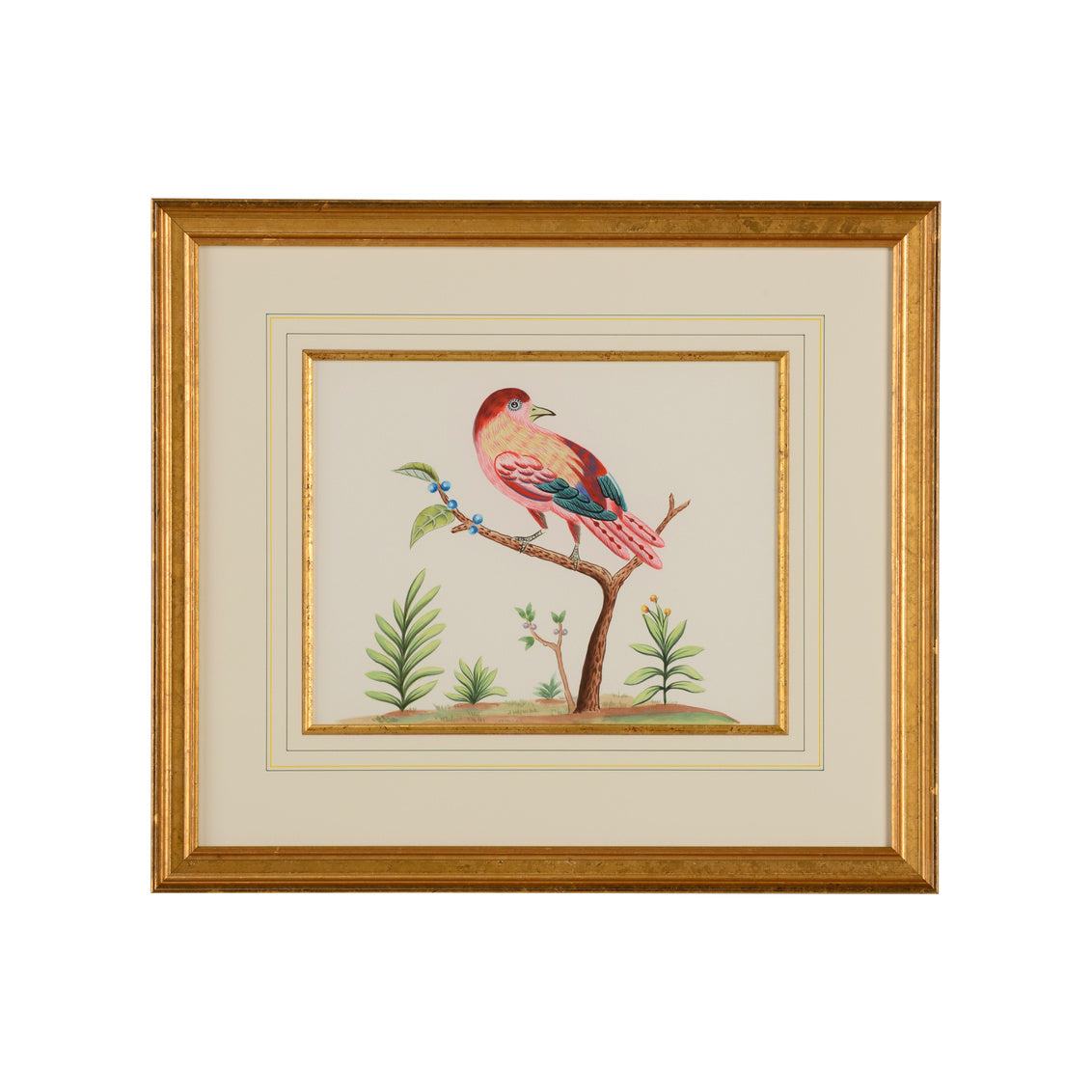 Pink W/Blue Berries in 22 / Wood - Chelsea House