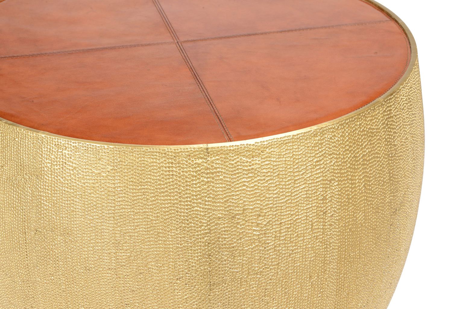 Drum Table in 20.5 / Leather - Chelsea House