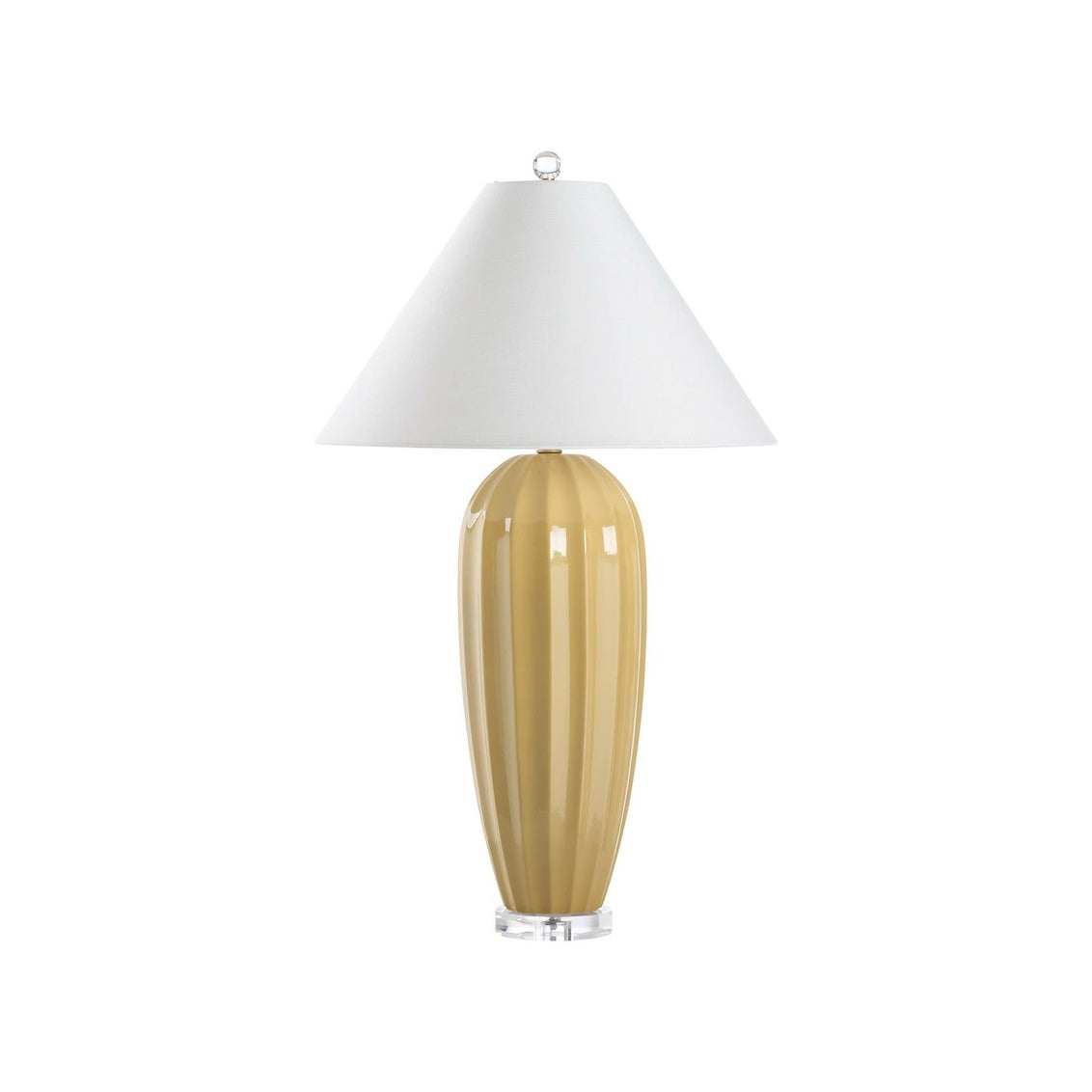 Roberson Lamp - Ocher in Ocher Glaze / Ceramic/Porcelain - Chelsea House