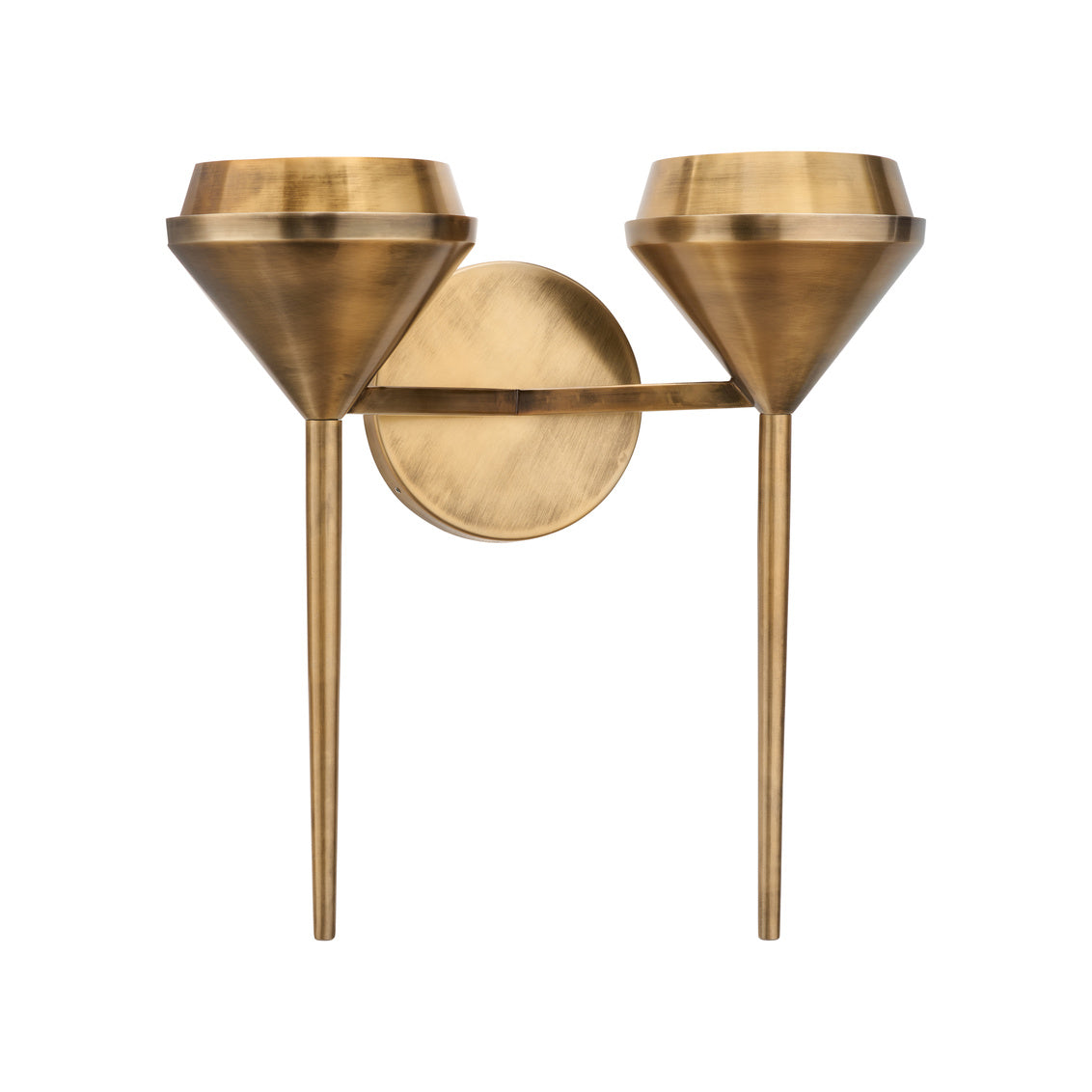 Ramsey Double Sconce - Aged Brass