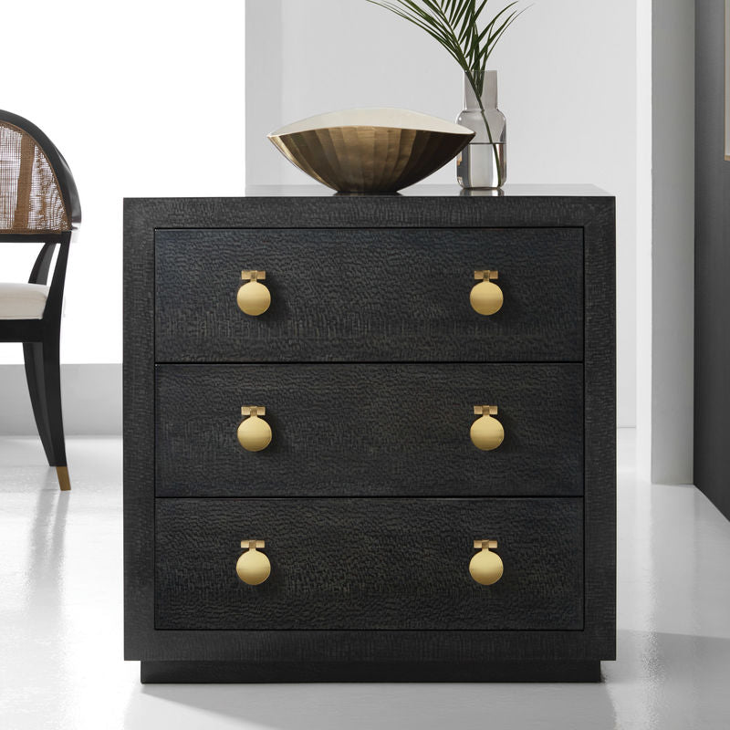 Mirage Bedside Chest-Black Lacewood
